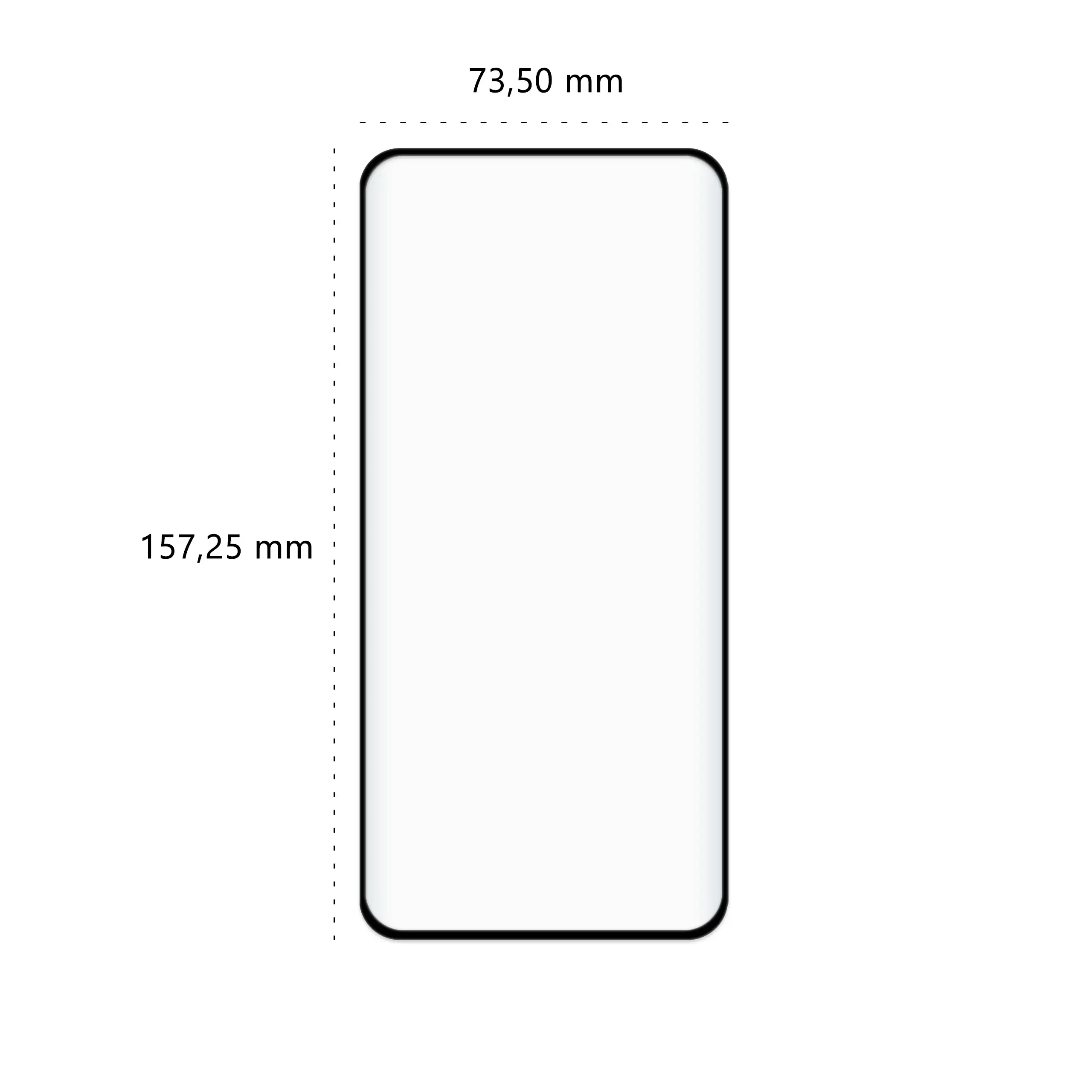 Wymiary szkła hartowanego 5D Polski Banan BananGuard w kolorze czarnym do telefonu Samsung Galaxy A35 5G