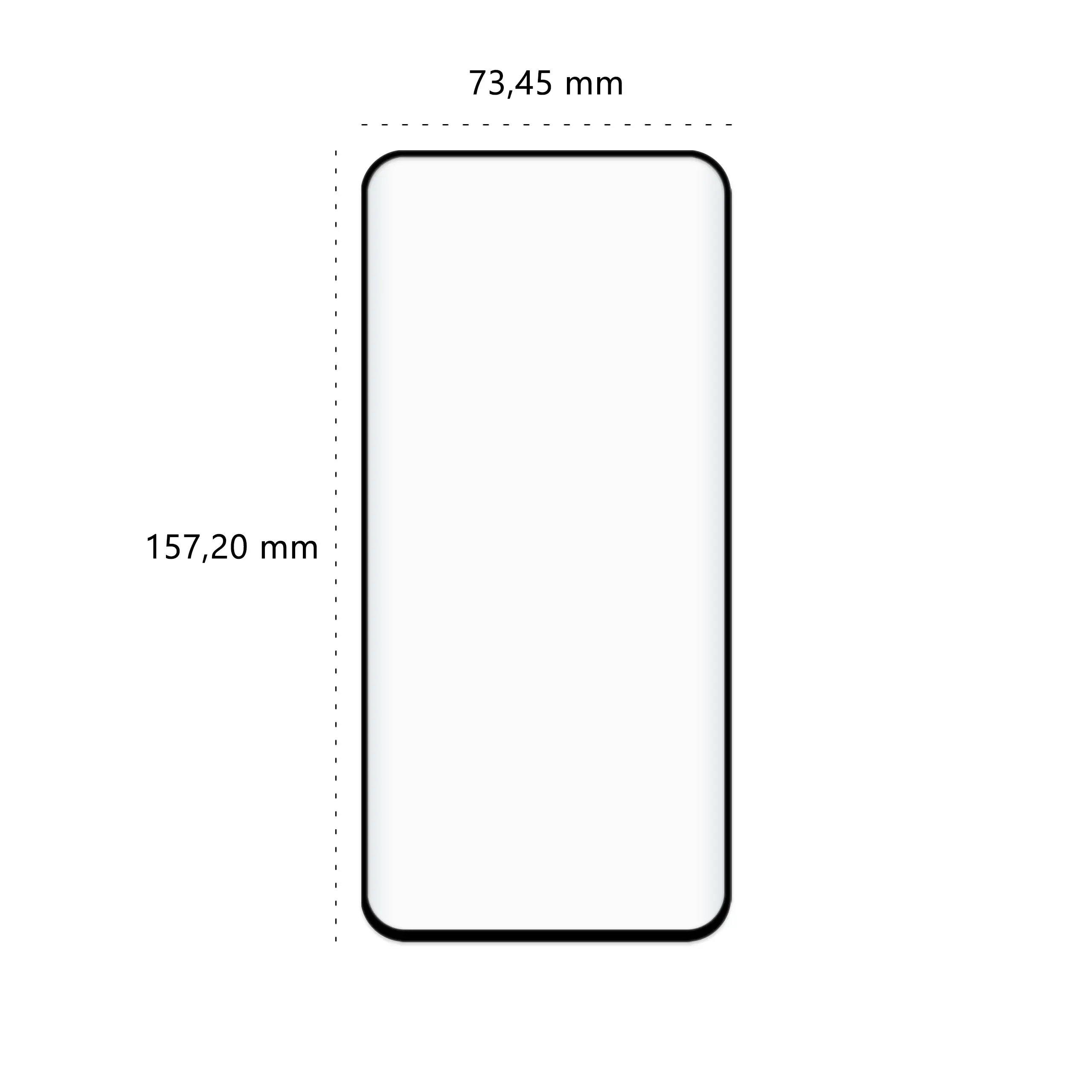 Wymiary szkła hartowanego 5D Polski Banan BananGuard w kolorze czarnym do telefonu Samsung Galaxy A36 5G