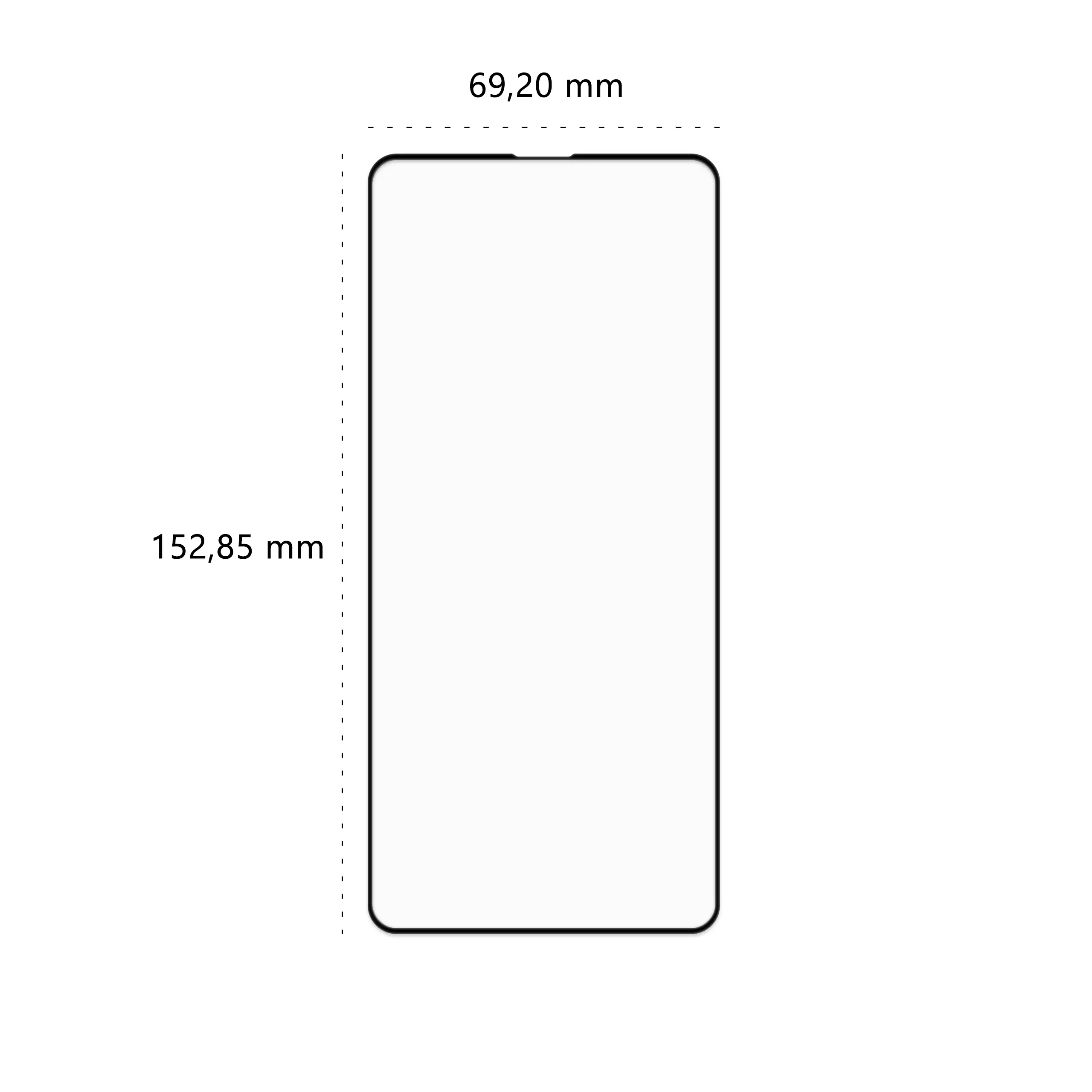 Wymiary szkła hartowanego 3D Polski Banan BananGuard w kolorze czarnym do telefonu Samsung Galaxy A51
