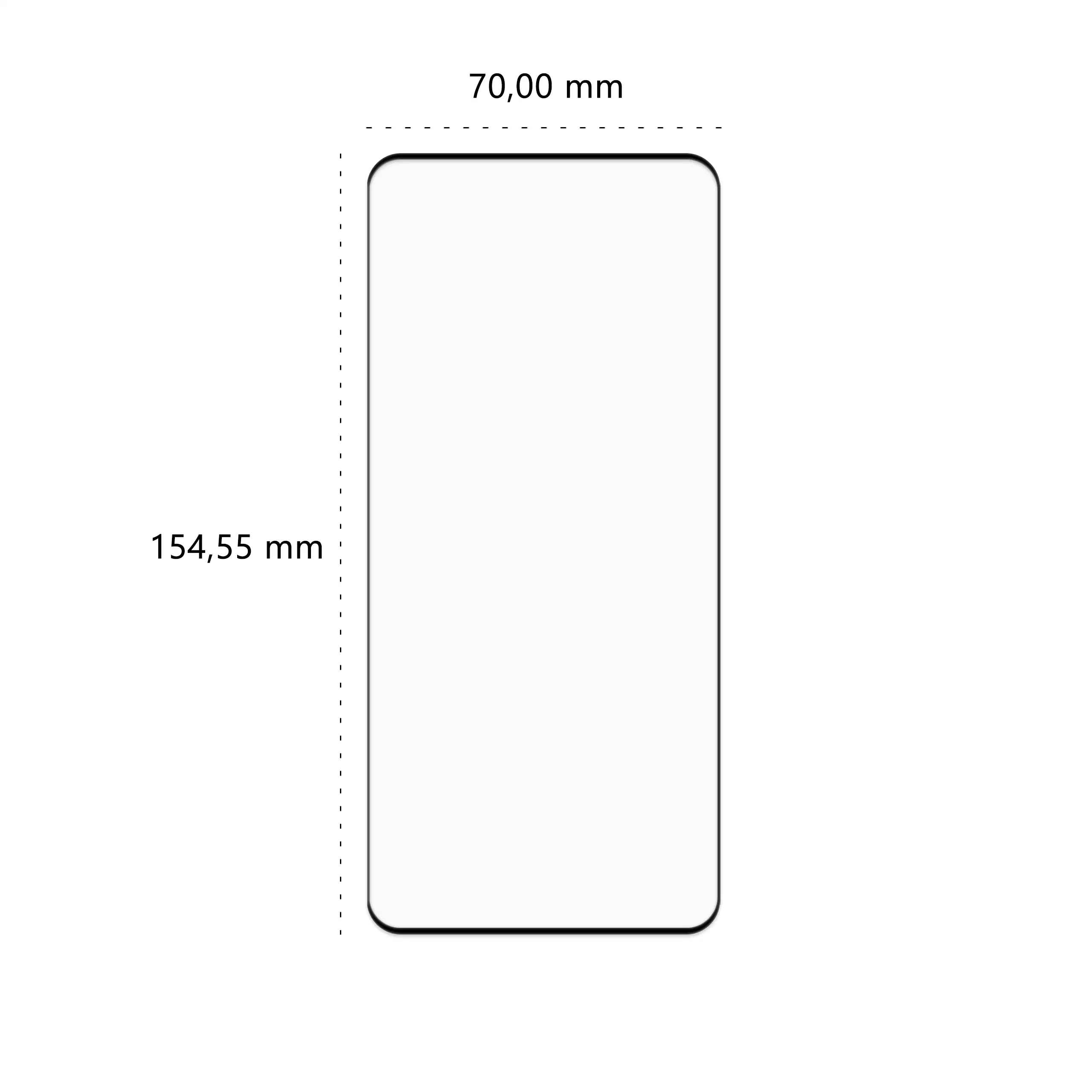 Wymiary szkła hartowanego 3D Polski Banan BananGuard w kolorze czarnym do telefonu Samsung Galaxy A53 / A53 5G