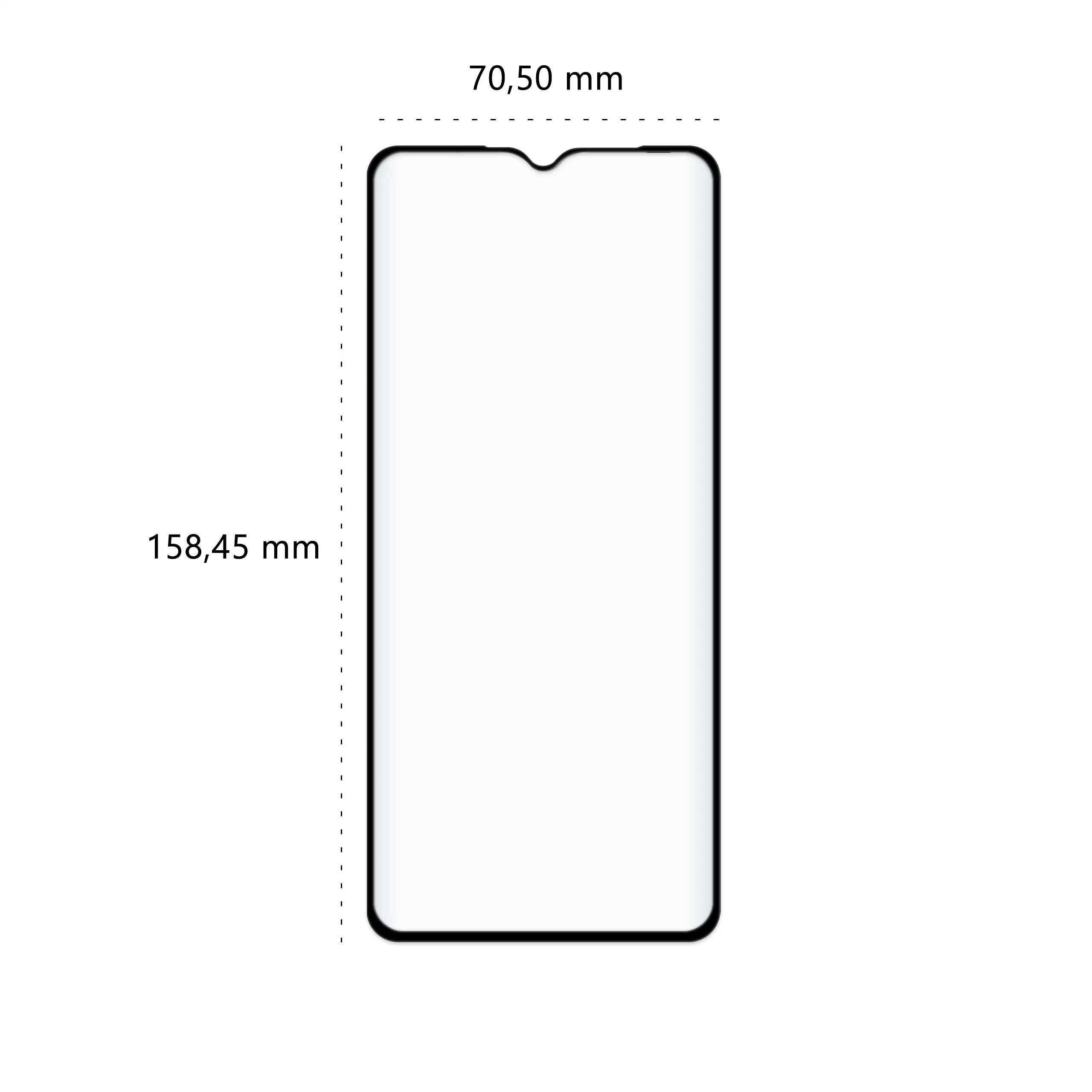 Wymiary szkła hartowanego 5D Polski Banan BananGuard w kolorze czarnym do telefonu Samsung Galaxy M33 5G