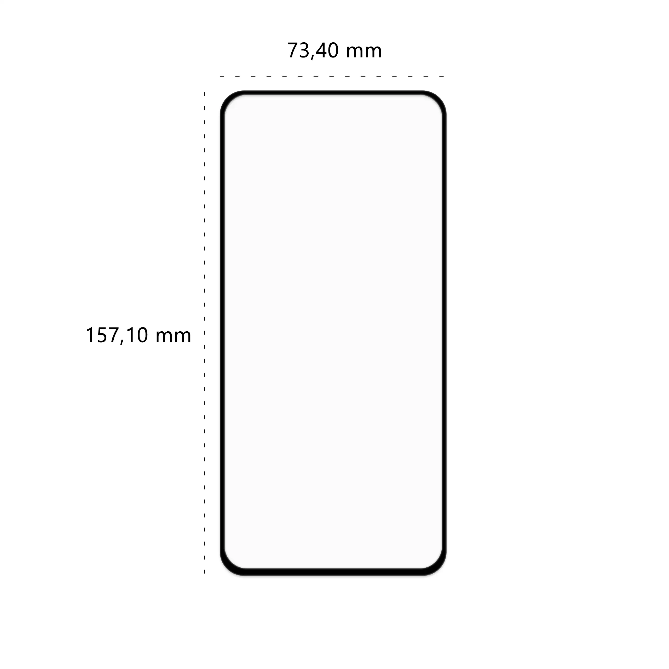 Wymiary szkła hartowanego 5D Polski Banan BananGuard w kolorze czarnym do telefonu Samsung Galaxy M35 5G
