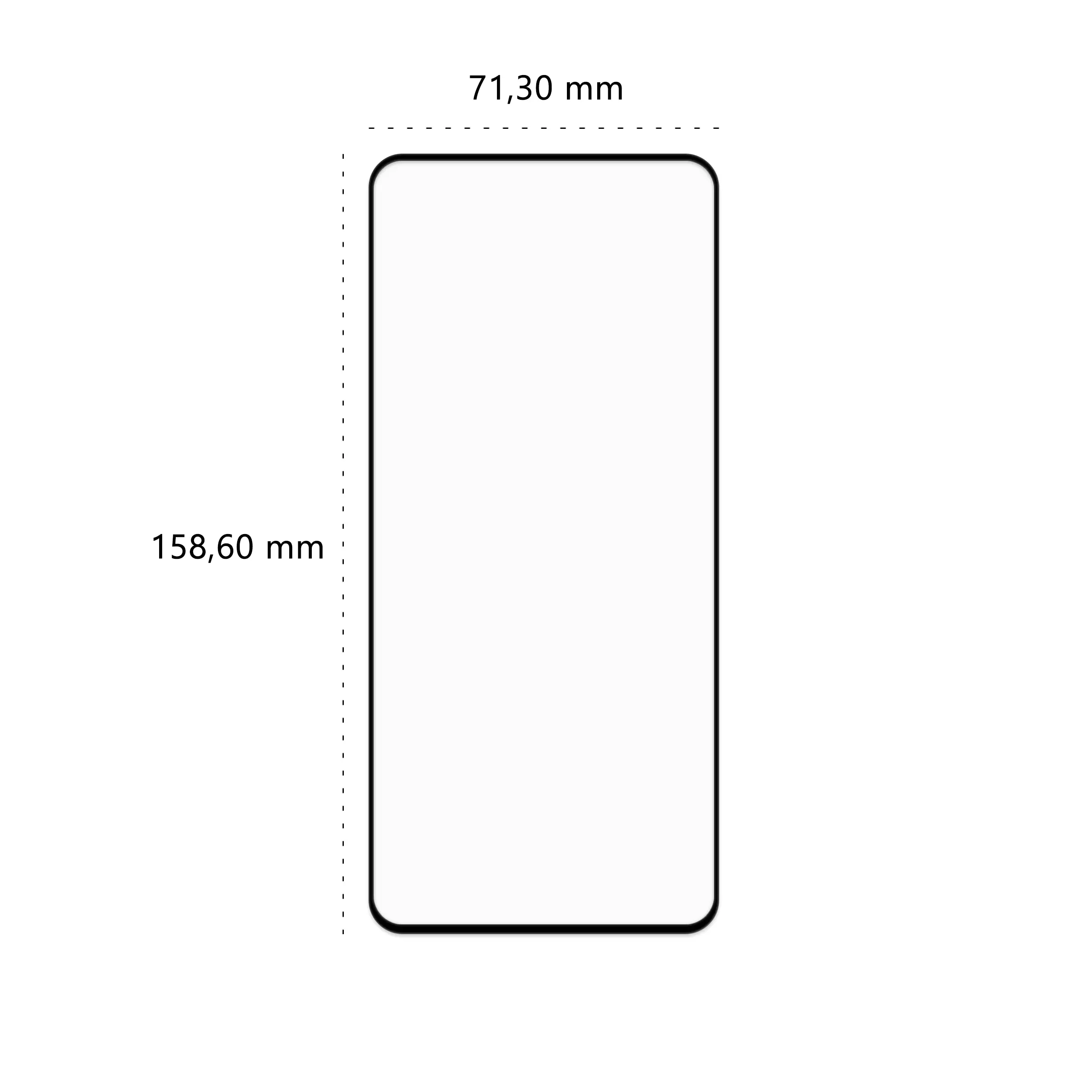 Wymiary szkła hartowanego 3D Polski Banan BananGuard w kolorze czarnym do telefonu Samsung Galaxy M51