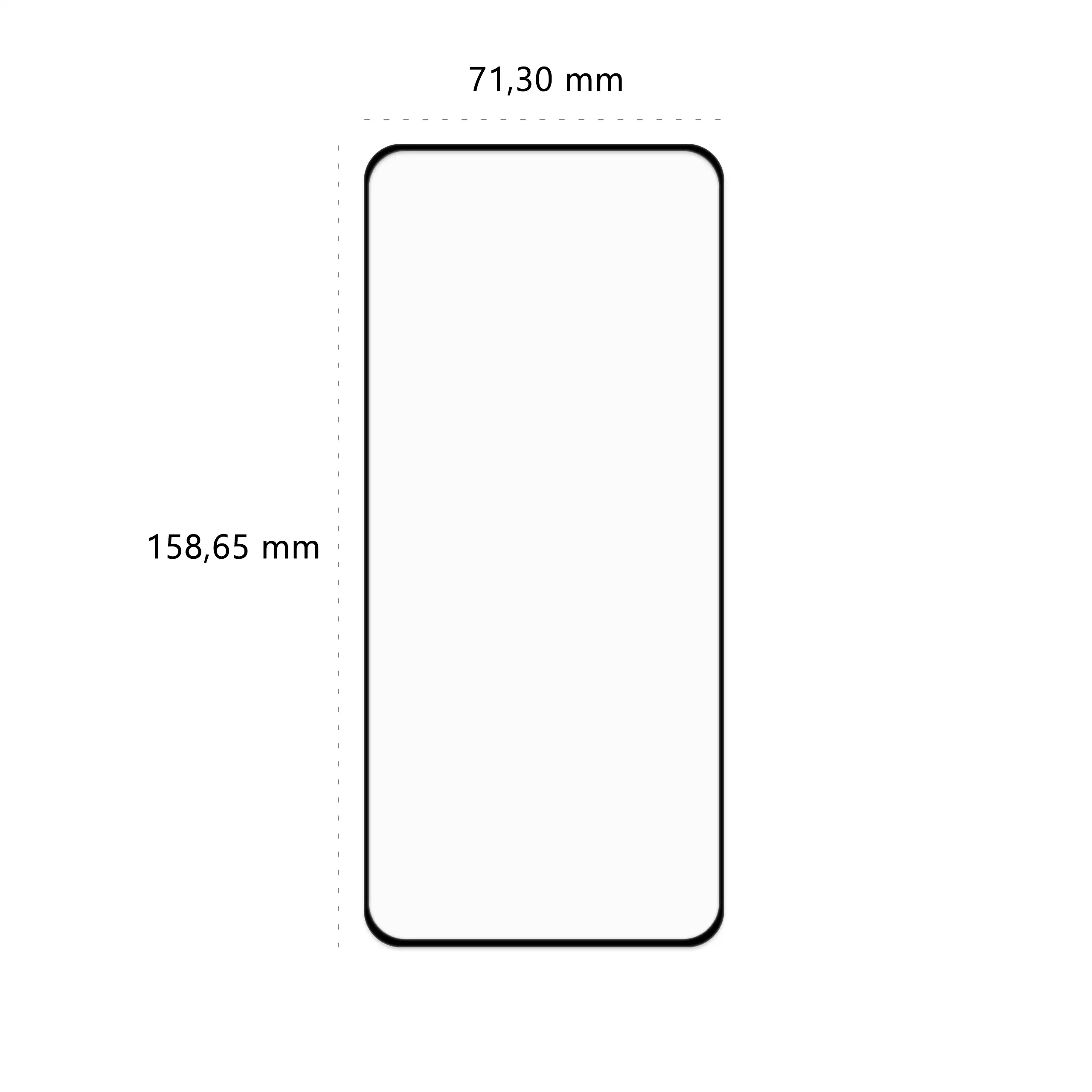 Wymiary szkła hartowanego 3D Polski Banan BananGuard w kolorze czarnym do telefonu Samsung Galaxy M52 / M52 5G