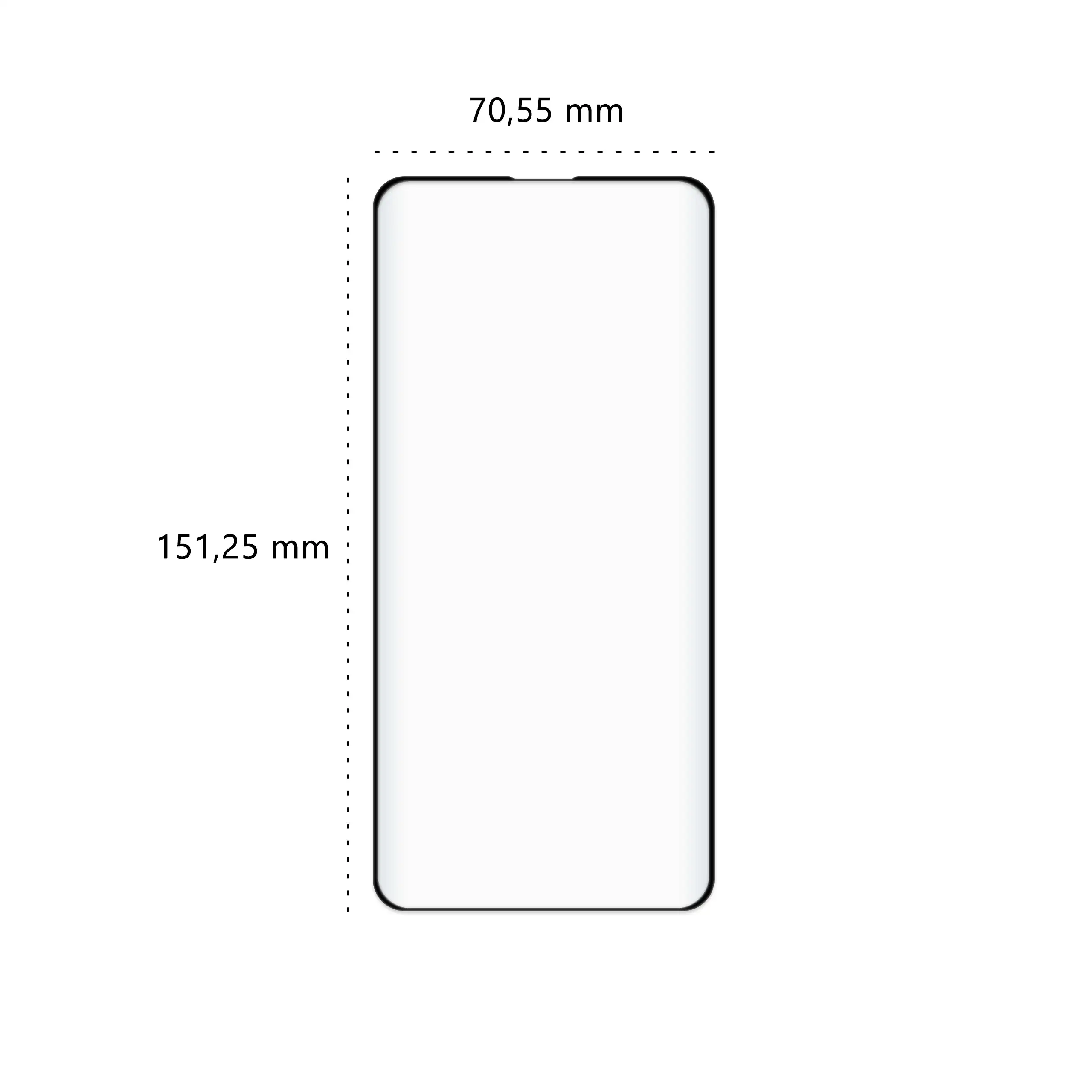 Wymiary szkła hartowanego 5D Polski Banan BananGuard w kolorze czarnym do telefonu Samsung Galaxy S10 Plus