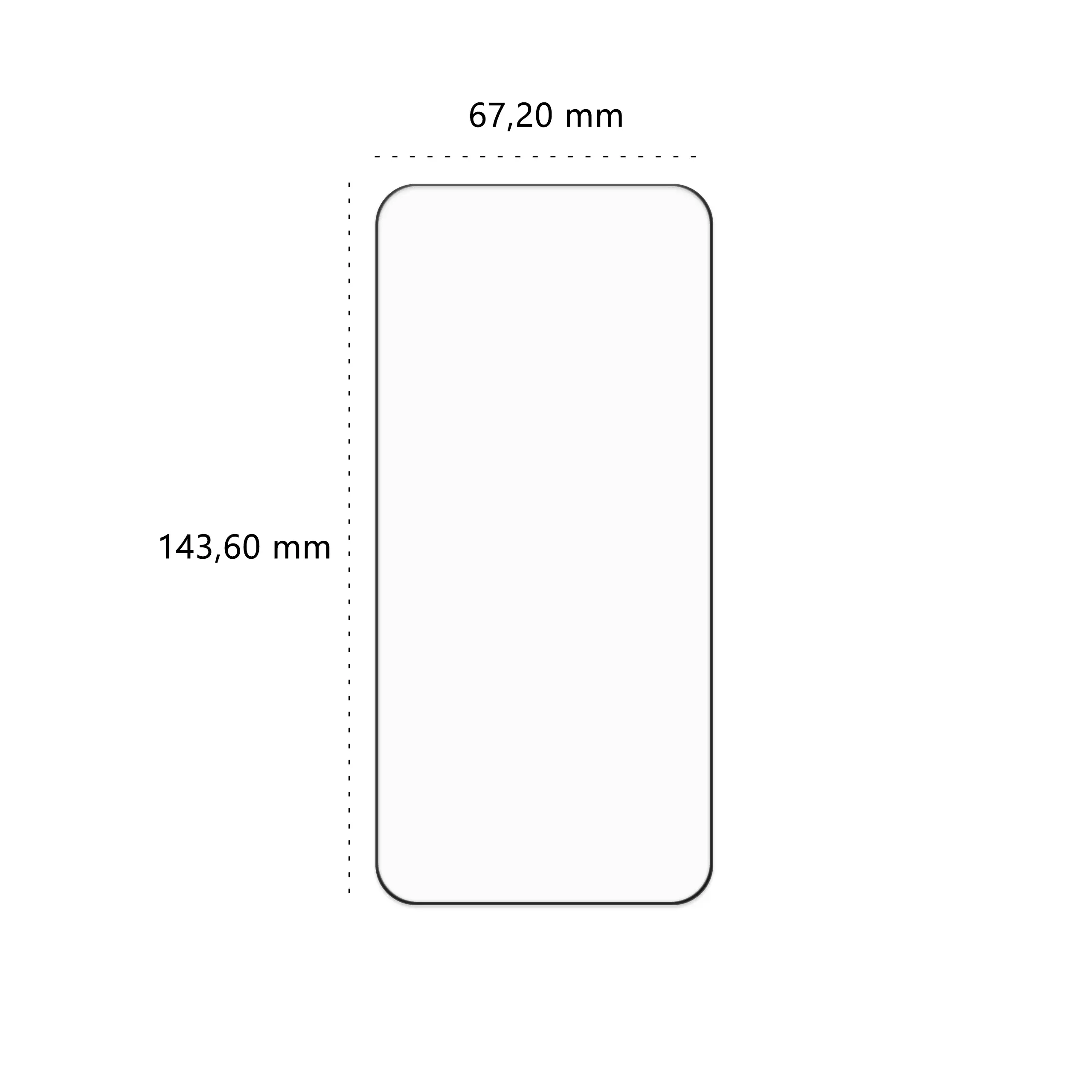 Wymiary szkła hartowanego 5D Polski Banan BananGuard w kolorze czarnym do telefonu Samsung Galaxy S24