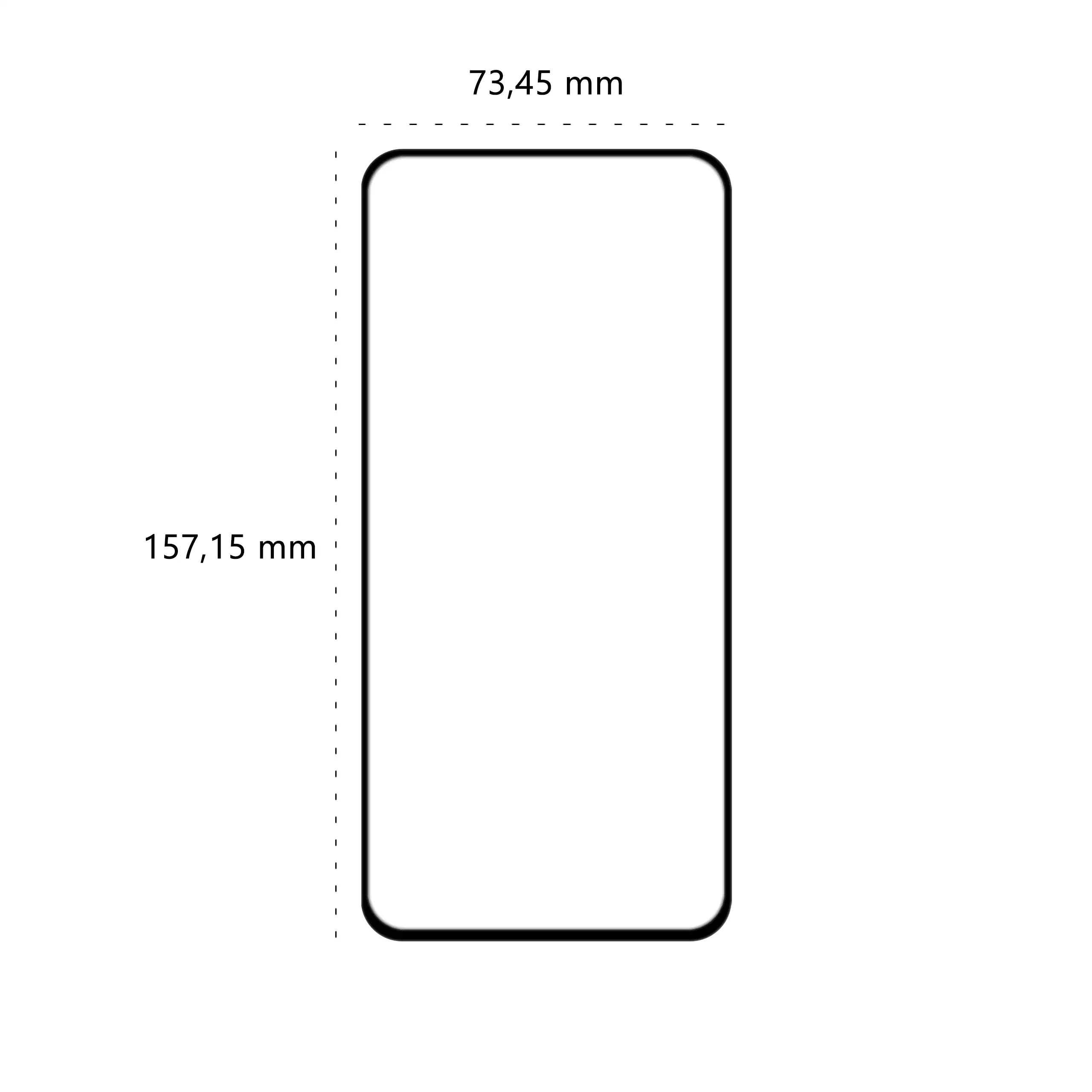 Wymiary szkła hartowanego 5D Polski Banan BananGuard w kolorze czarnym do telefonu Samsung Galaxy S24 FE