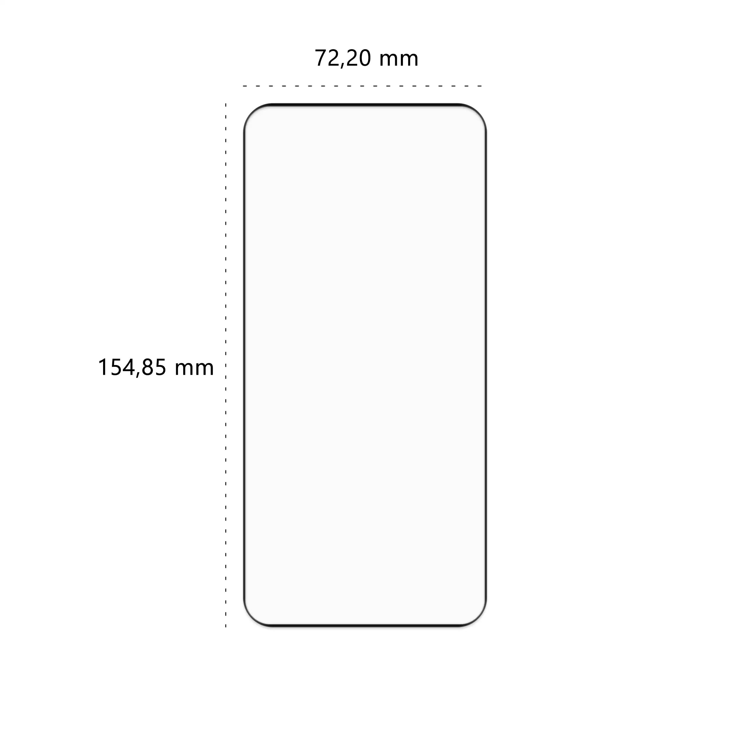 Wymiary szkła hartowanego 5D Polski Banan BananGuard w kolorze czarnym do telefonu Samsung Galaxy S24 Plus