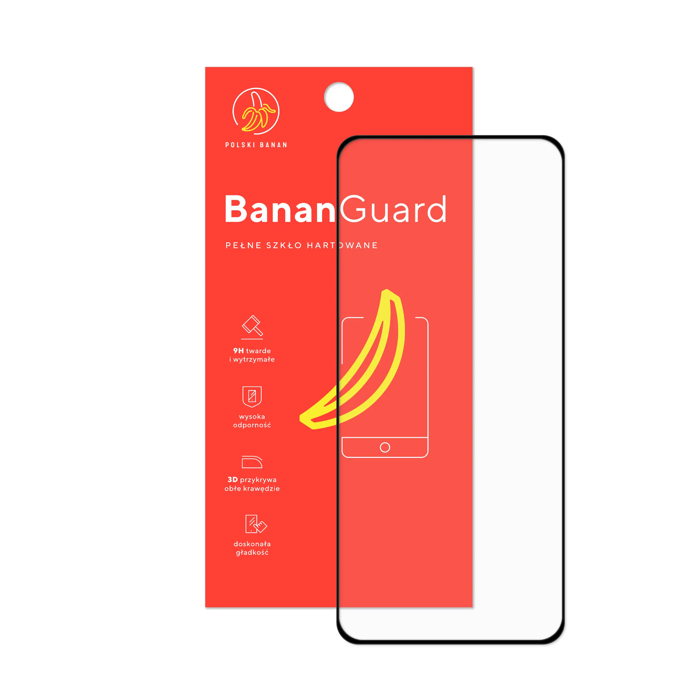 Szkło hartowane 5D Polski Banan BananGuard w kolorze czarnym z opakowaniem do telefonu Xiaomi Mi 11i