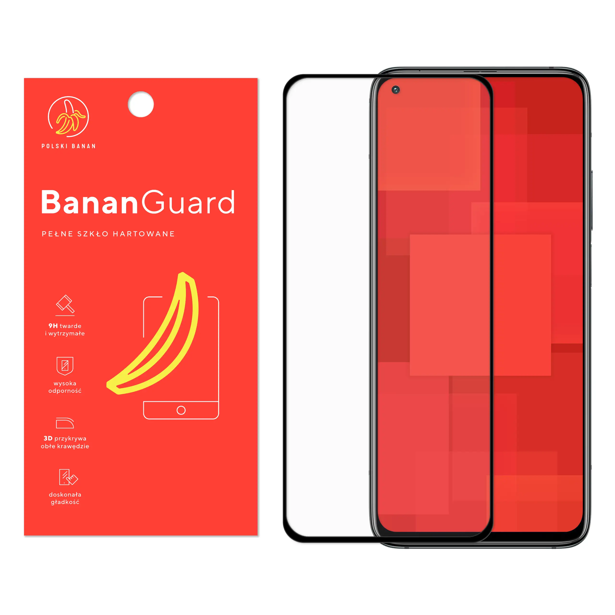 Szkło hartowane 5D Polski Banan BananGuard w kolorze czarnym do Xiaomi Mi 10T / Pro