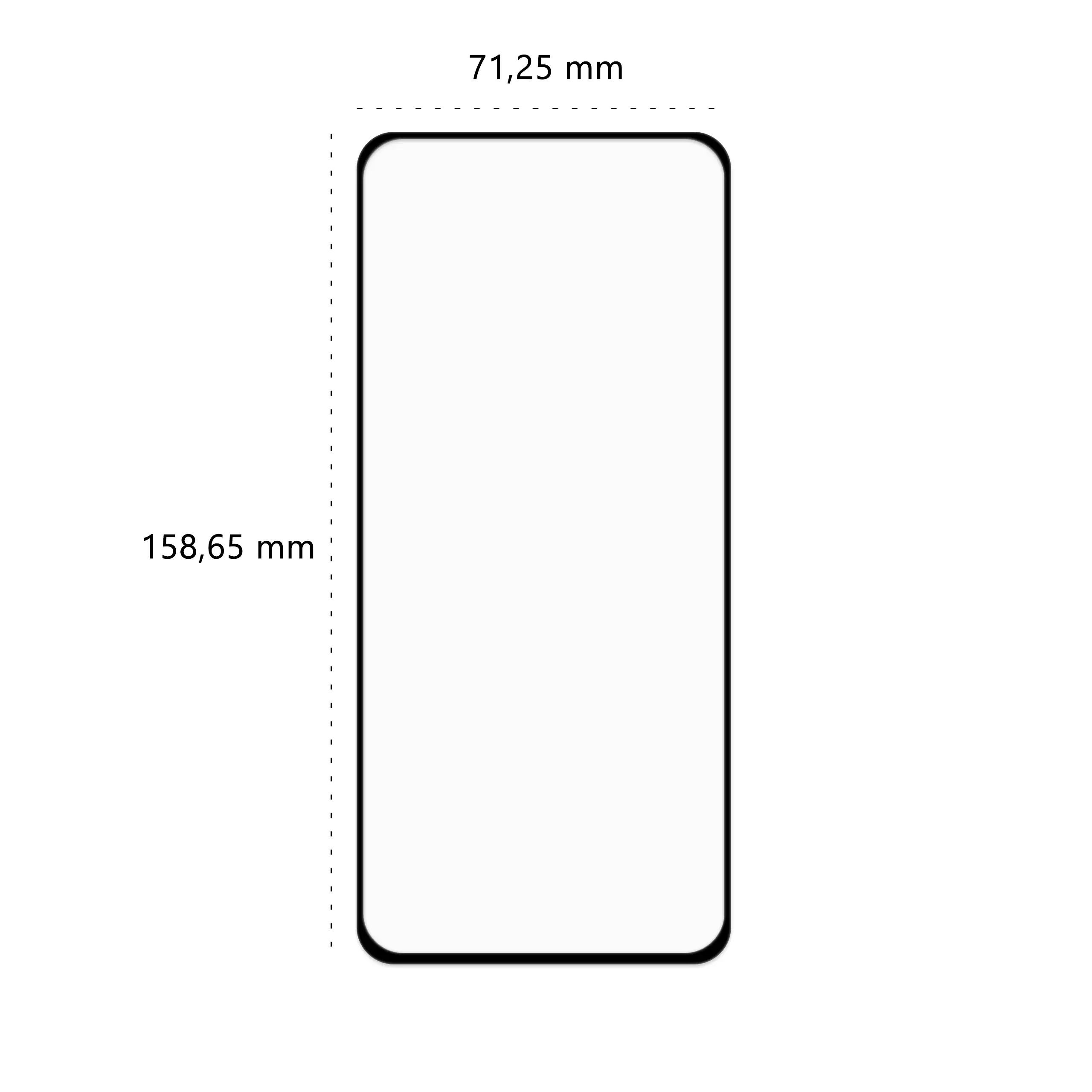 Wymiary szkła hartowanego 3D Polski Banan BananGuard w kolorze czarnym do telefonu Xiaomi Mi 10T / Pro
