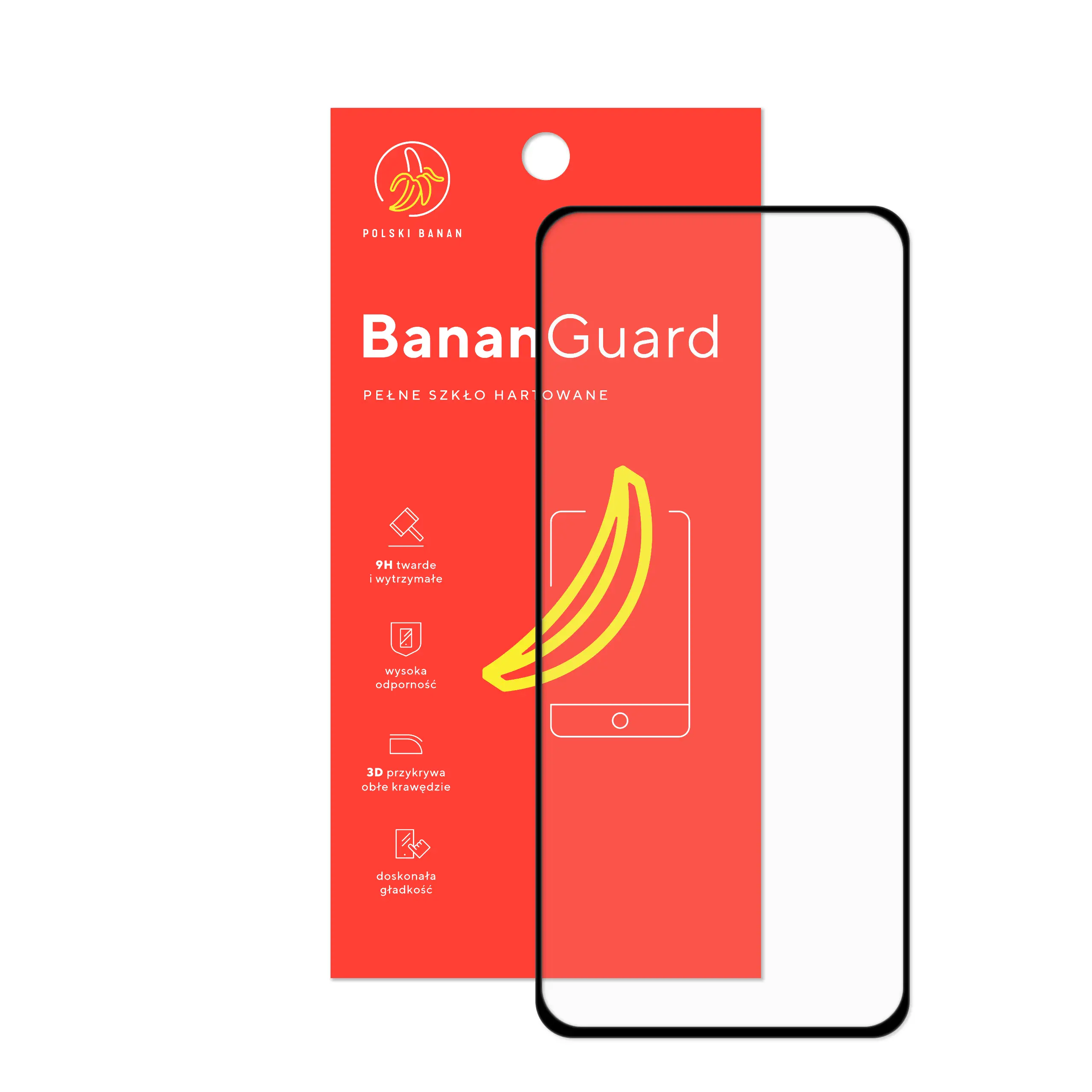 Szkło hartowane 5D Polski Banan BananGuard w kolorze czarnym z opakowaniem do telefonu Xiaomi Mi 10T / Pro