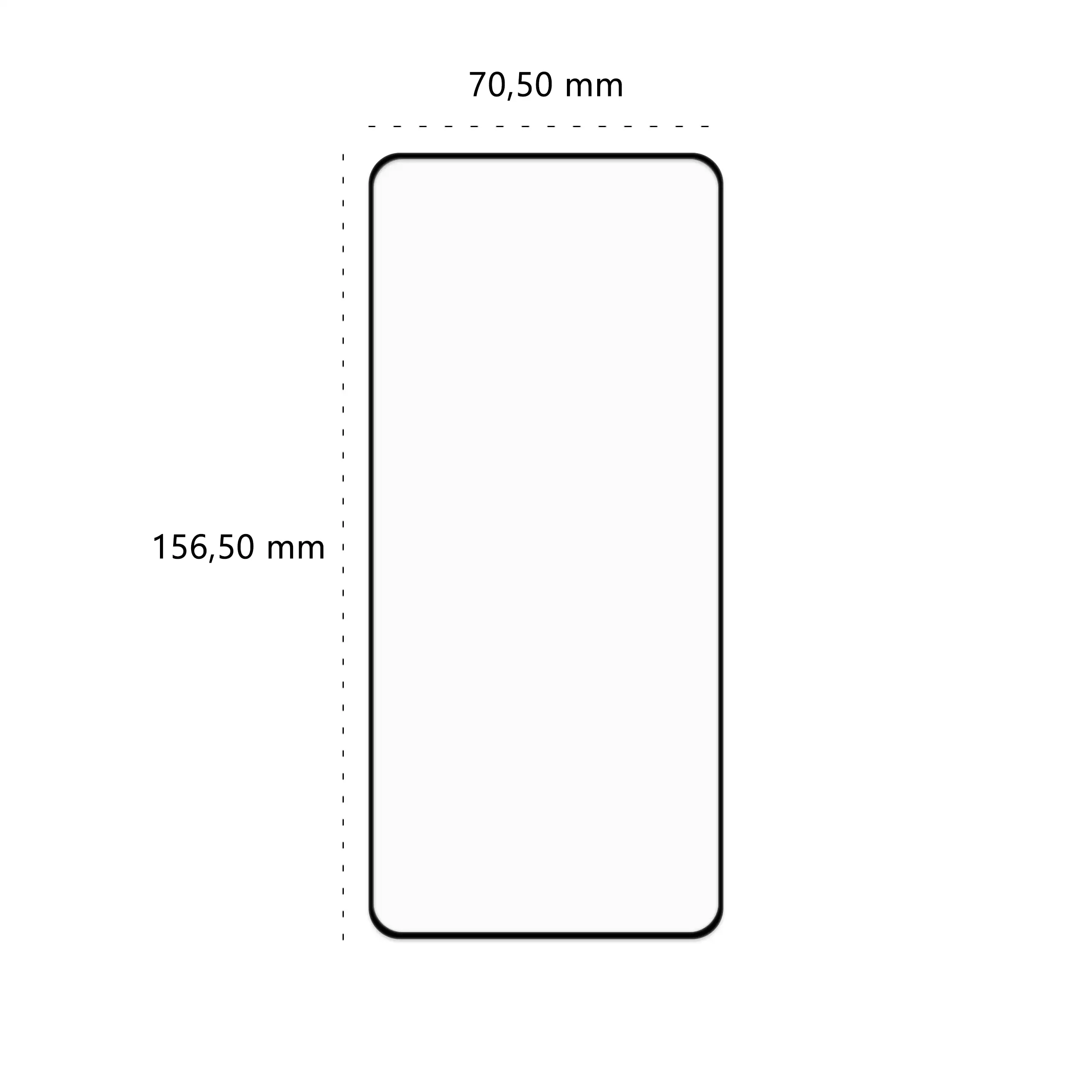 Wymiary szkła hartowanego 5D Polski Banan BananGuard w kolorze czarnym do telefonu Xiaomi POCO X7 Pro 5G