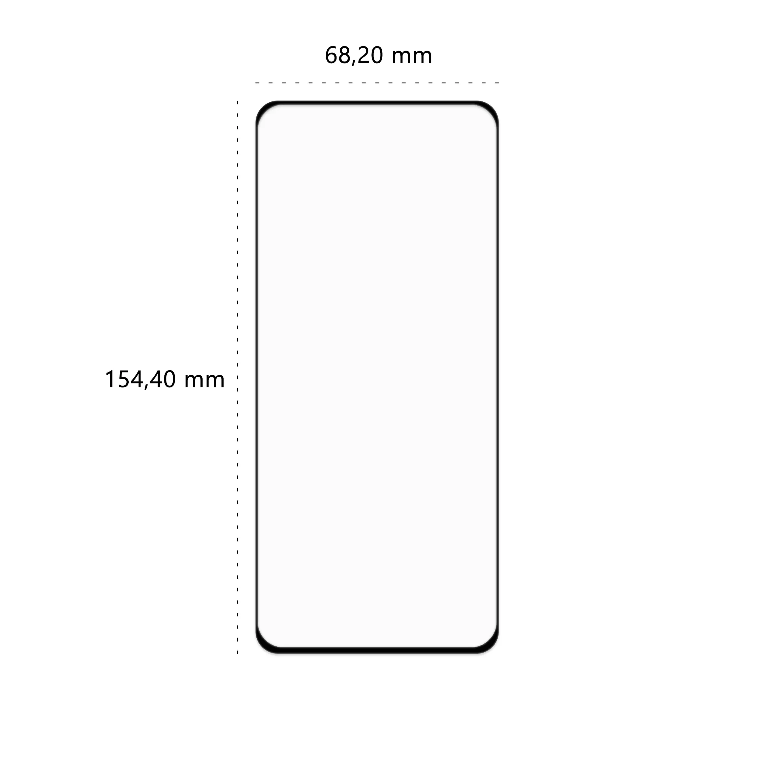 Wymiary szkła hartowanego 3D Polski Banan BananGuard w kolorze czarnym do telefonu Xiaomi Redmi Note 11 / 11s