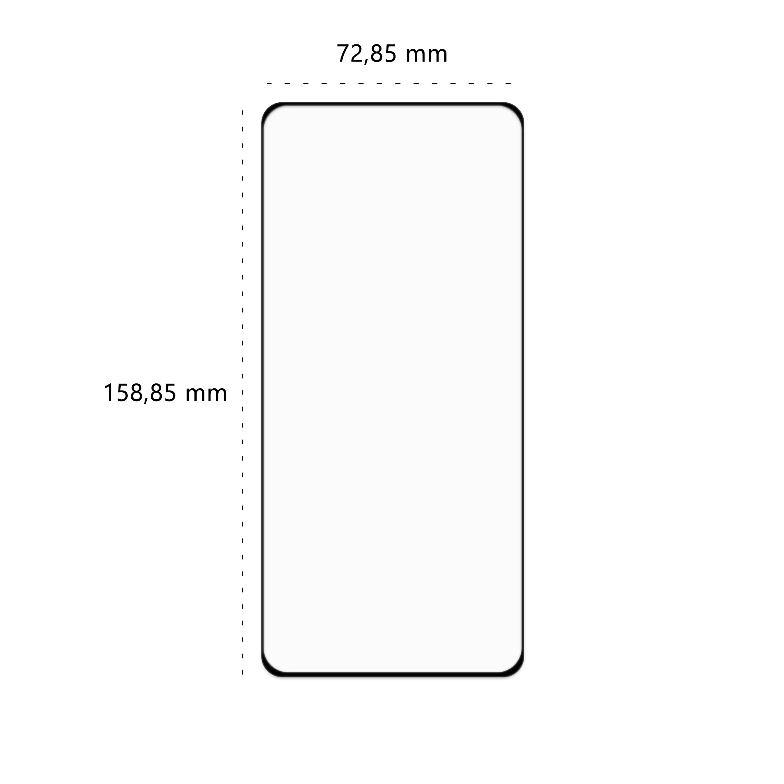 Wymiary szkła hartowanego 5D Polski Banan BananGuard w kolorze czarnym do telefonu Xiaomi Redmi Note 14 4G