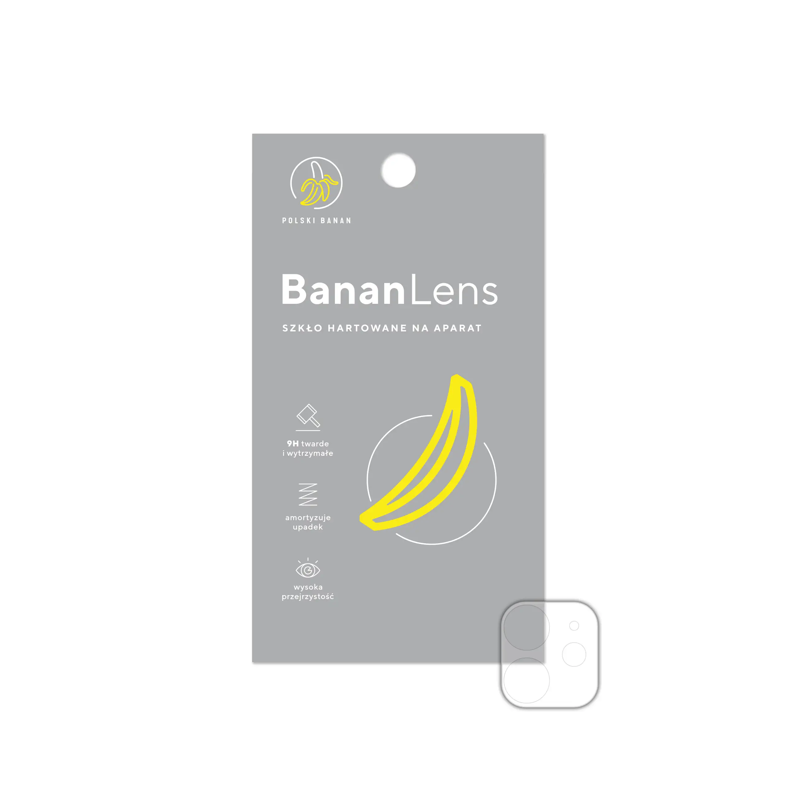 Szkło hartowane Polski Banan BananLens na aparat do Apple iPhone 12 z opakowaniem