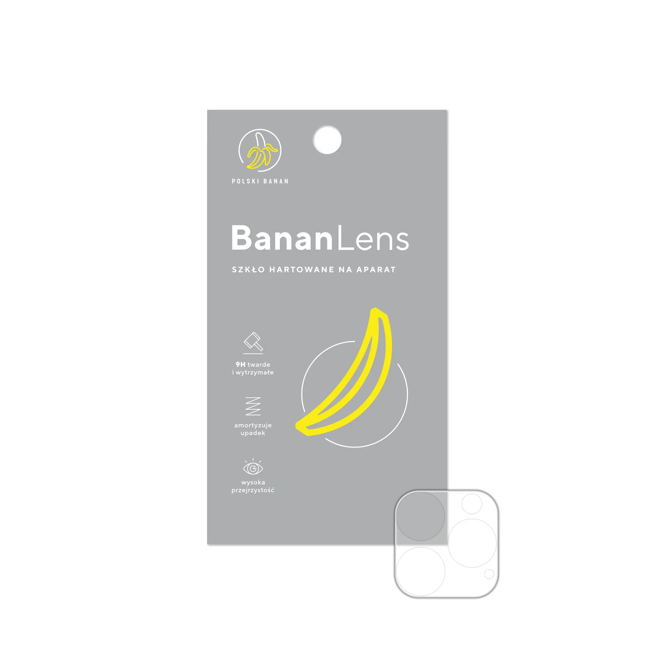 Szkło hartowane Polski Banan BananLens na aparat do Apple iPhone 13 Pro z opakowaniem