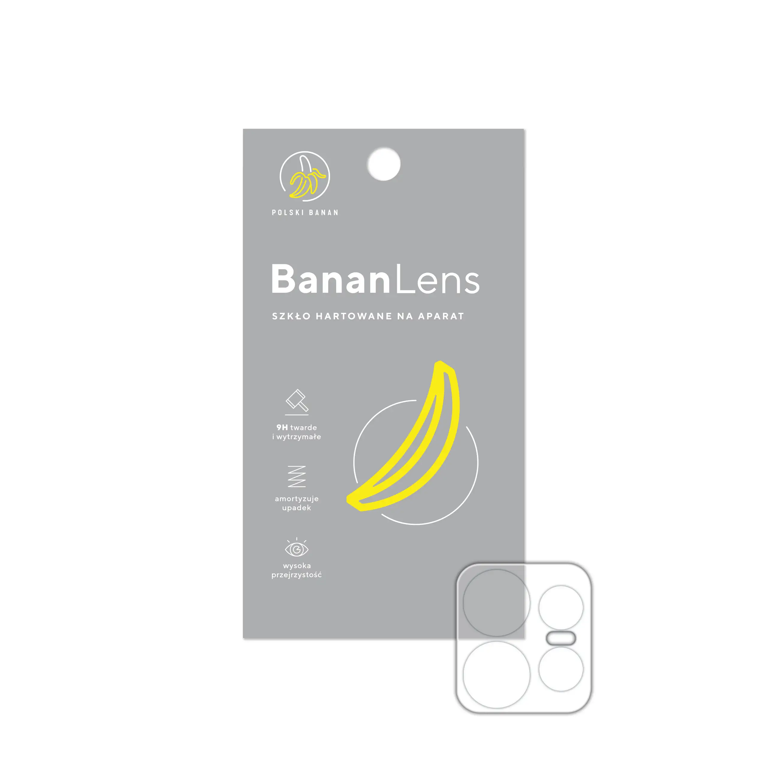 Szkło hartowane Polski Banan BananLens na aparat do Motorola Edge 50 Pro z opakowaniem