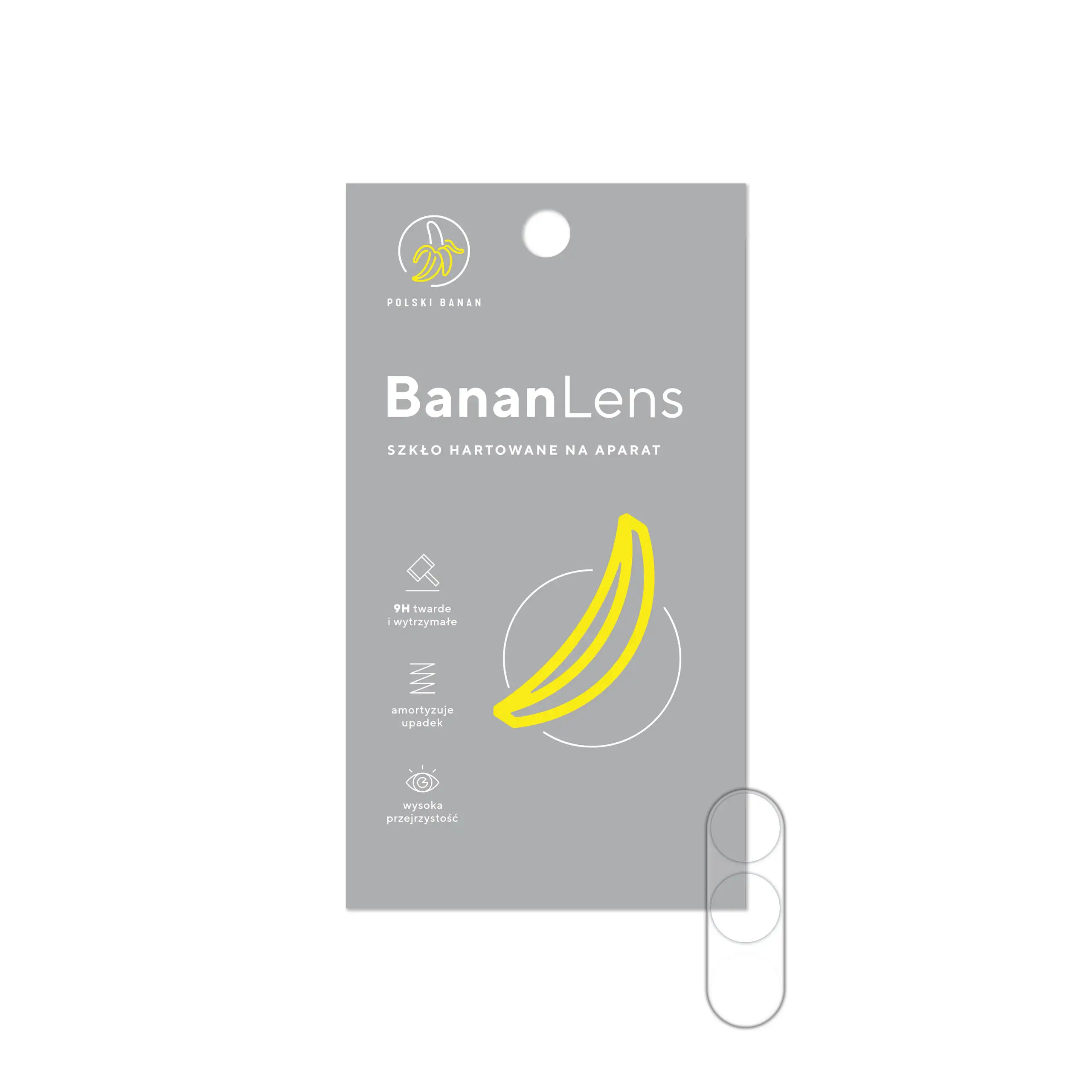 Szkło hartowane Polski Banan BananLens na aparat do Samsung Galaxy S23 Plus z opakowaniem