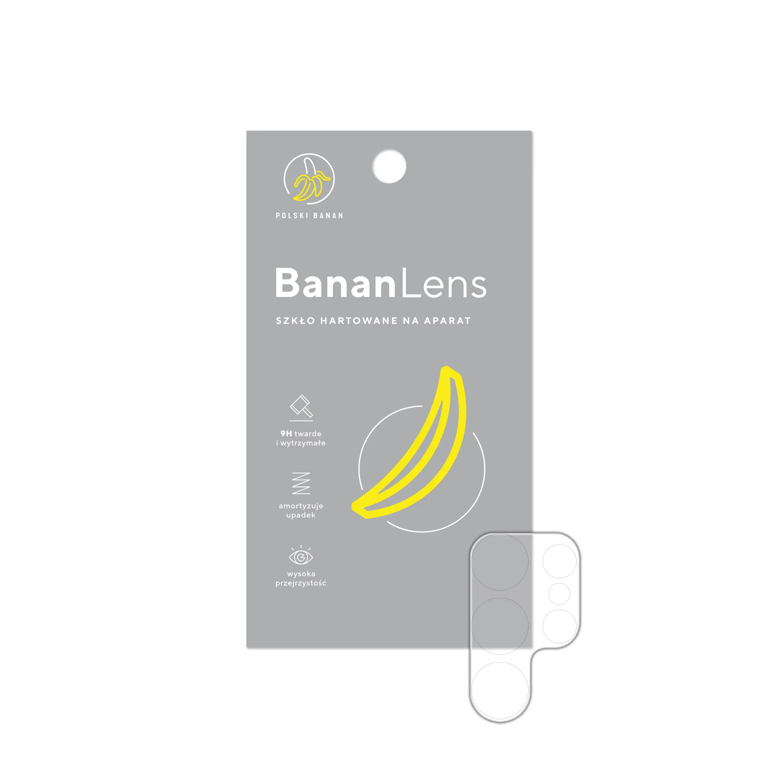 Szkło hartowane Polski Banan BananLens na aparat do Samsung Galaxy S23 Ultra z opakowaniem