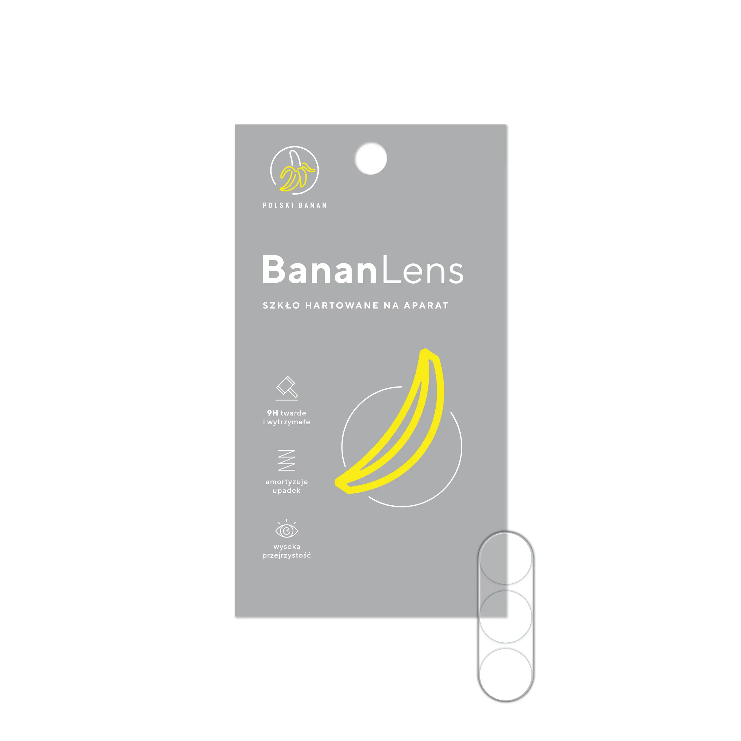 Szkło hartowane Polski Banan BananLens na aparat do Samsung Galaxy S24 Plus z opakowaniem