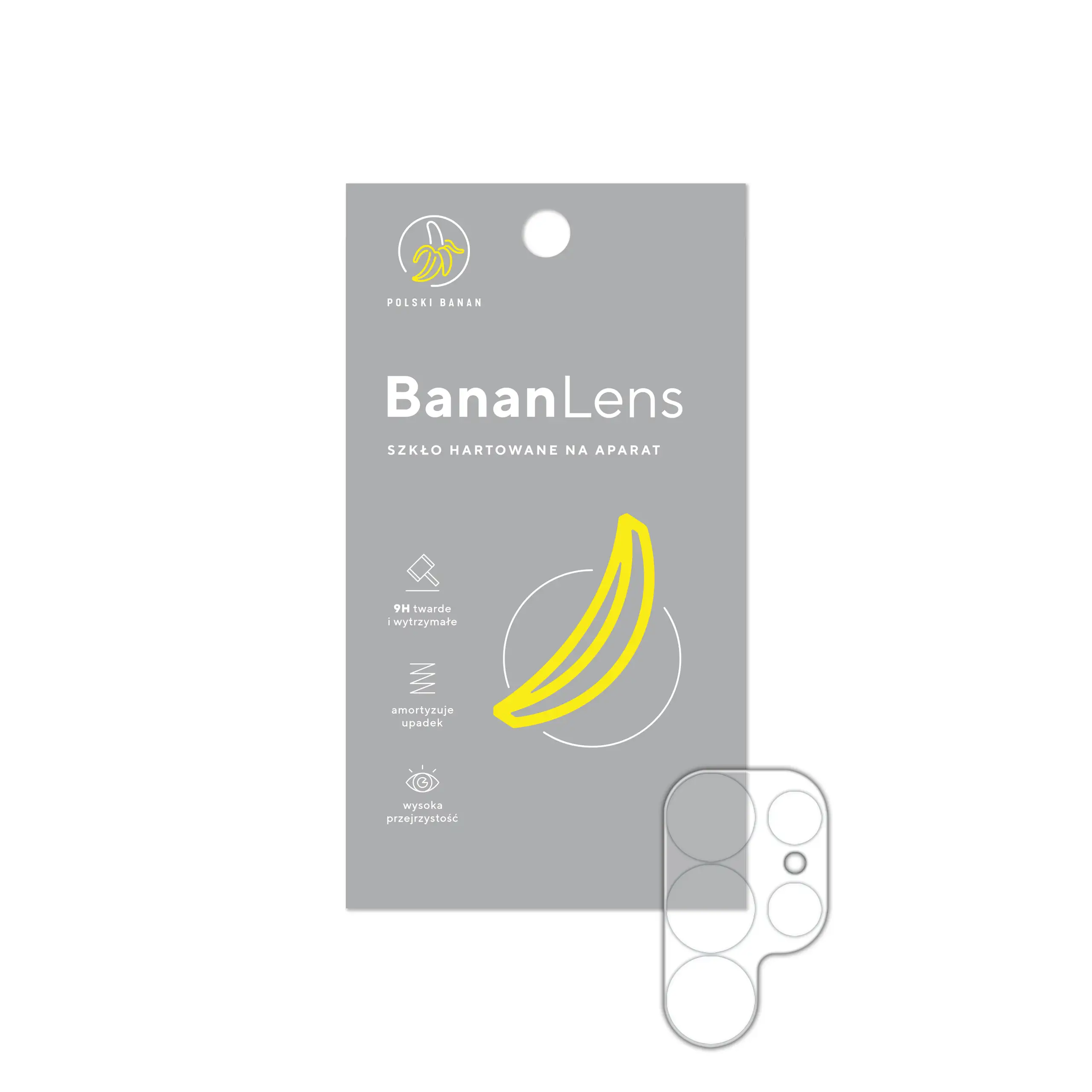 Szkło hartowane Polski Banan BananLens na aparat do Samsung Galaxy S25 Ultra z opakowaniem