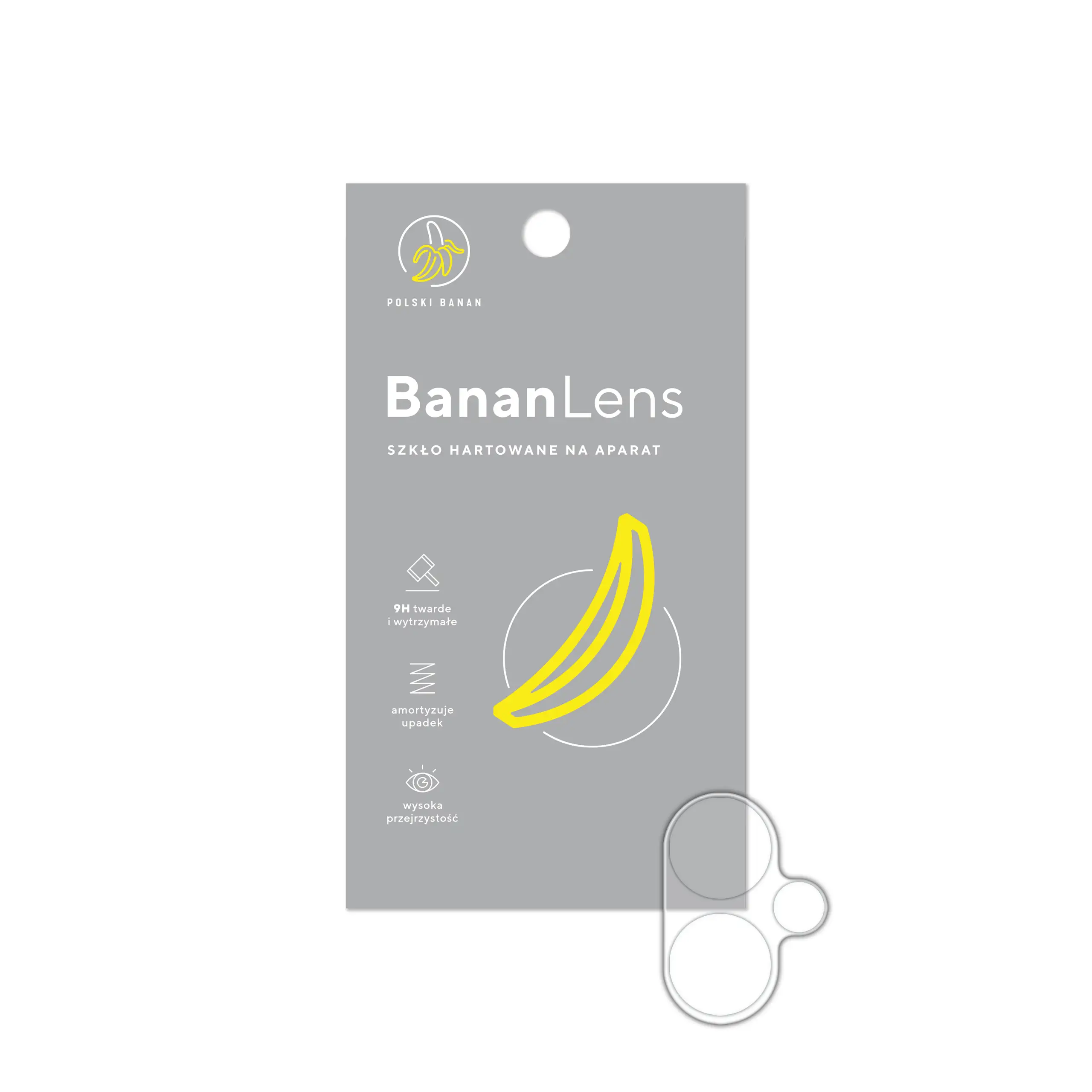 Szkło hartowane Polski Banan BananLens na aparat do Xiaomi Redmi Note 13 Pro Plus z opakowaniem