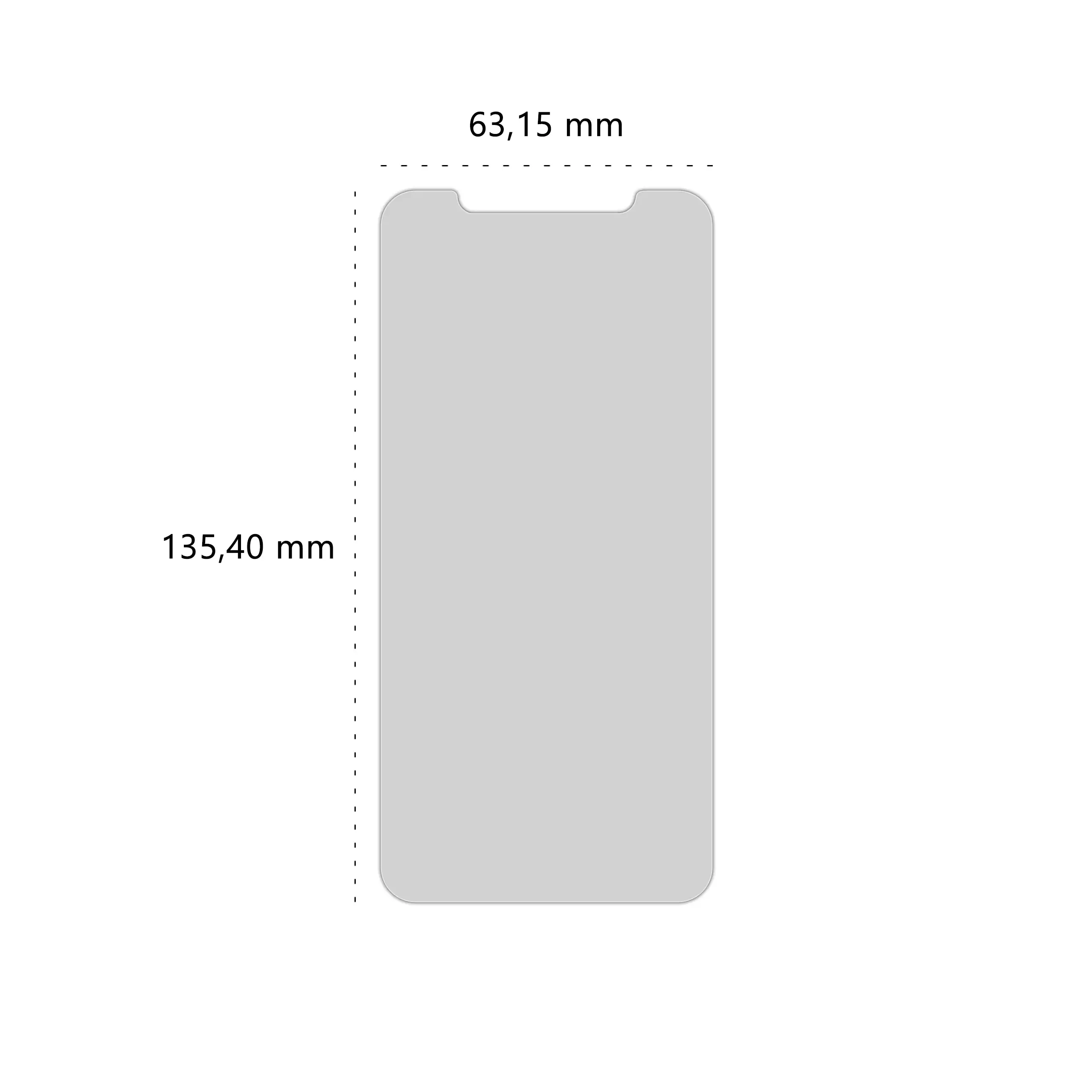 Wymiary prywatyzującego szkła hartowanego BananPrivacy marki Polski Banan do telefonu Apple iPhone 11 Pro