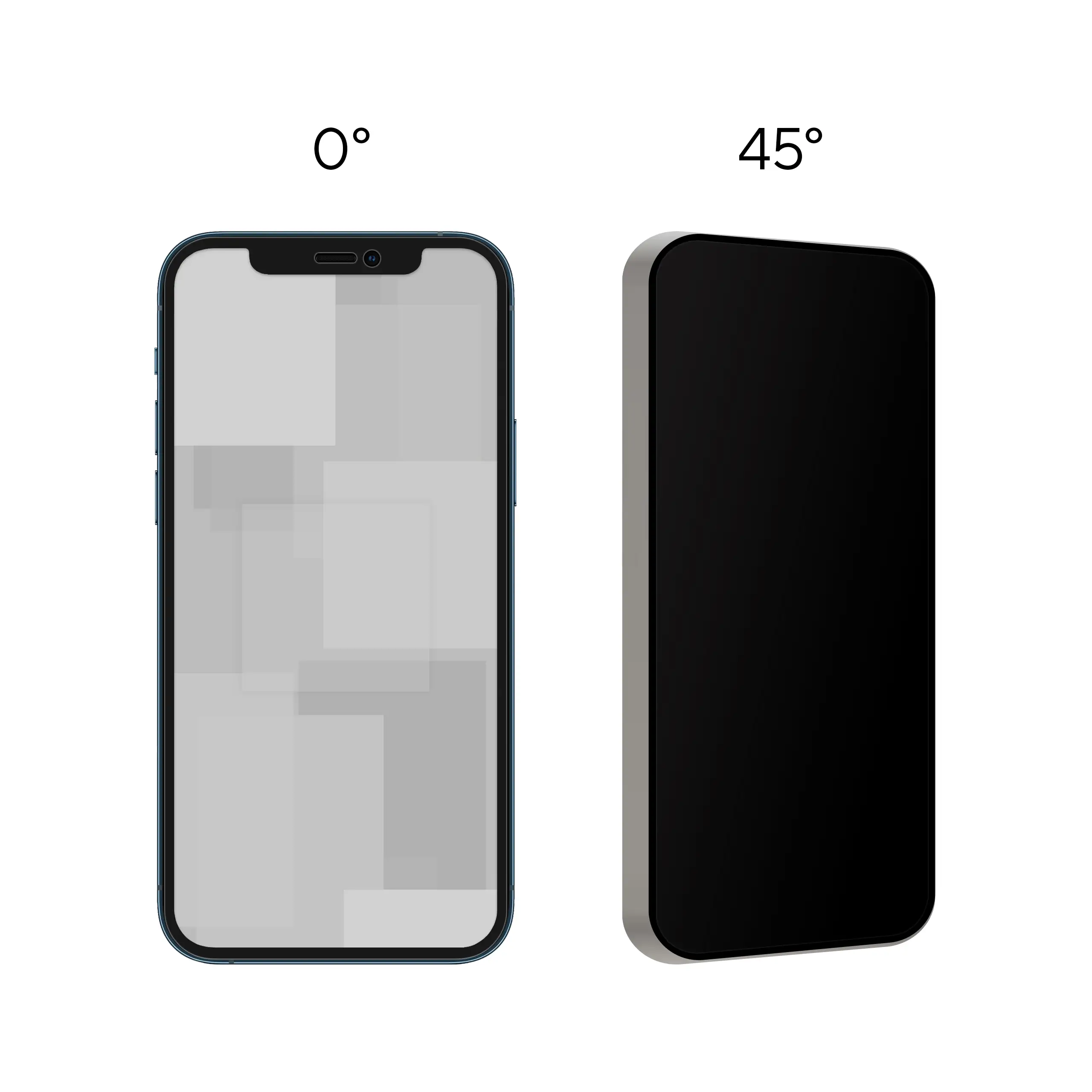 Prezentacja działania prywatyzującego szkła hartowanego BananPrivacy do telefonu Apple iPhone 12 / Pro - ochrona prywatności