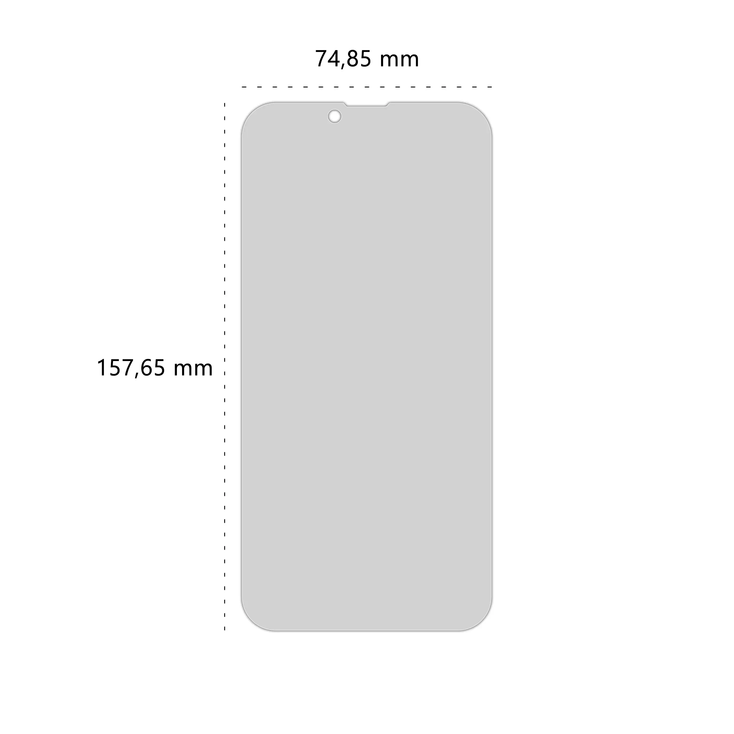 Wymiary prywatyzującego szkła hartowanego BananPrivacy marki Polski Banan do telefonu Apple iPhone 13 Pro Max