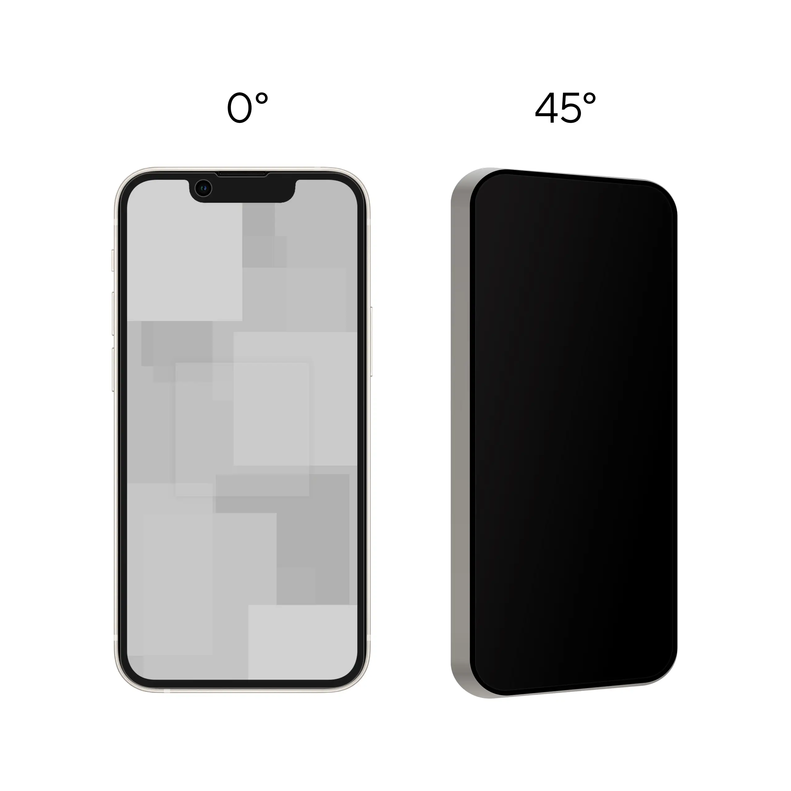 Prezentacja działania prywatyzującego szkła hartowanego BananPrivacy do telefonu Apple iPhone 13 mini - ochrona prywatności