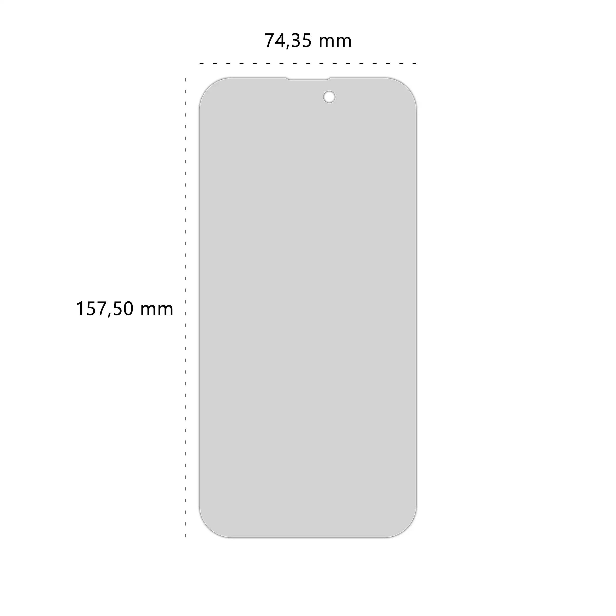 Wymiary prywatyzującego szkła hartowanego BananPrivacy marki Polski Banan do telefonu Apple iPhone 14 Pro Max
