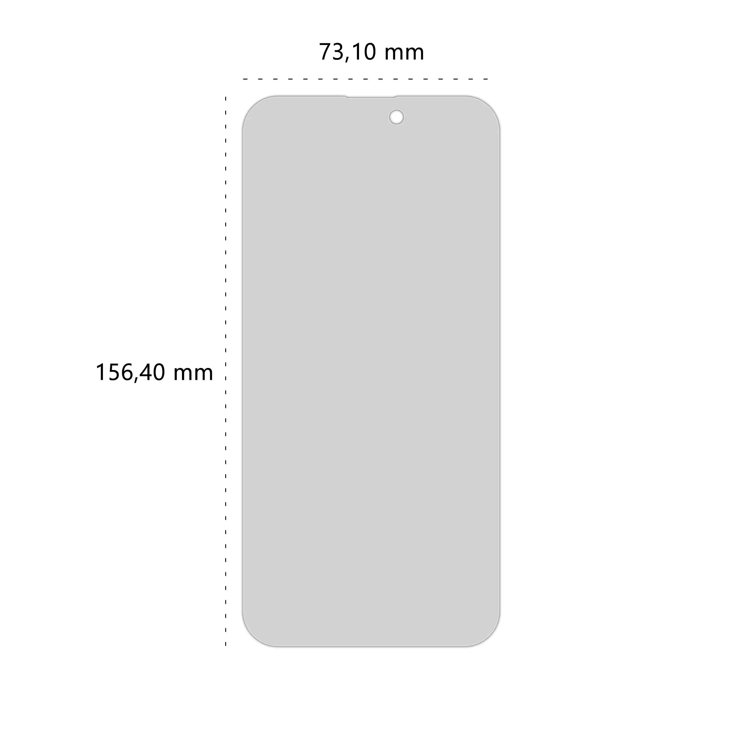 Wymiary prywatyzującego szkła hartowanego BananPrivacy marki Polski Banan do telefonu Apple iPhone 15 Pro Max