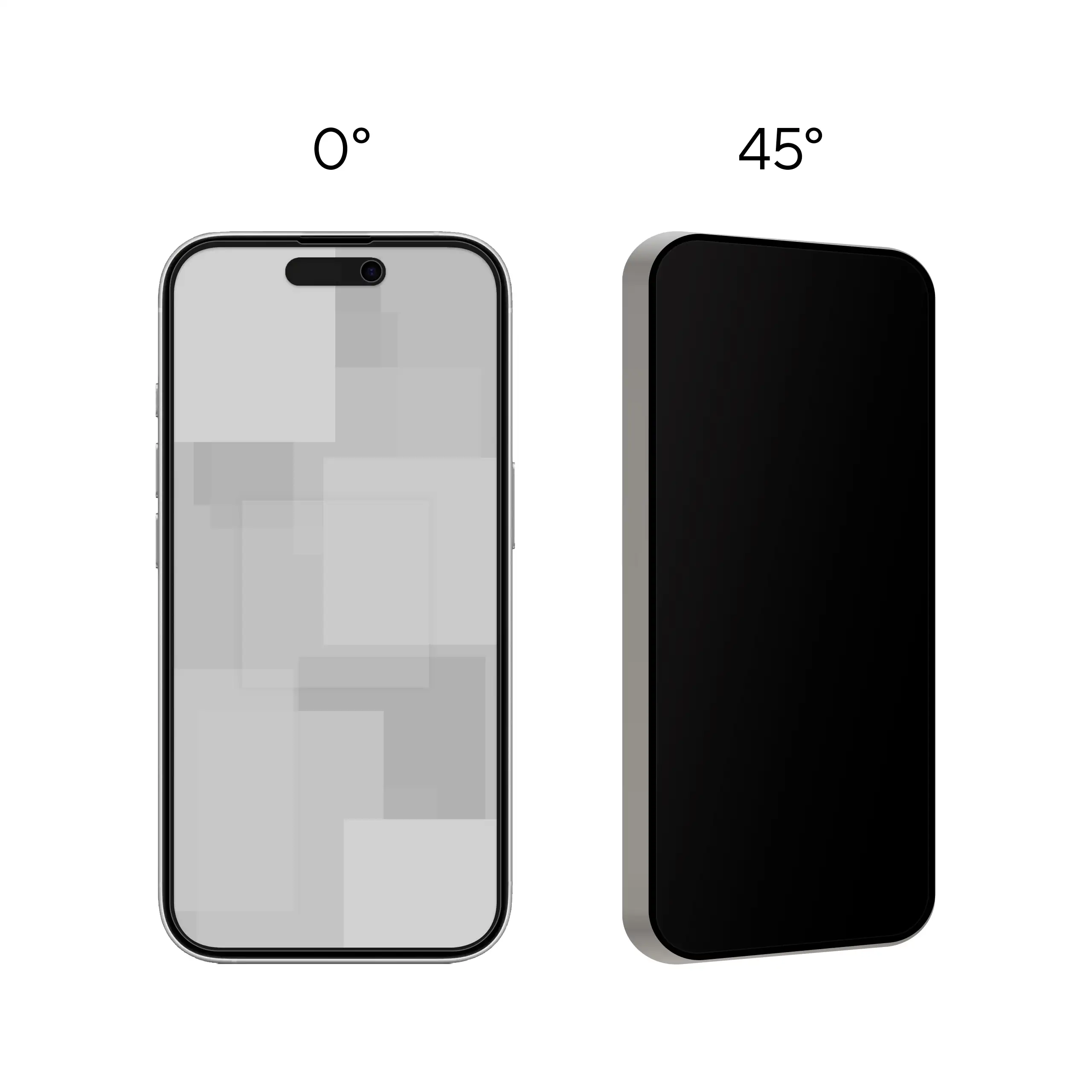 Prezentacja działania prywatyzującego szkła hartowanego BananPrivacy do telefonu Apple iPhone 16 - ochrona prywatności