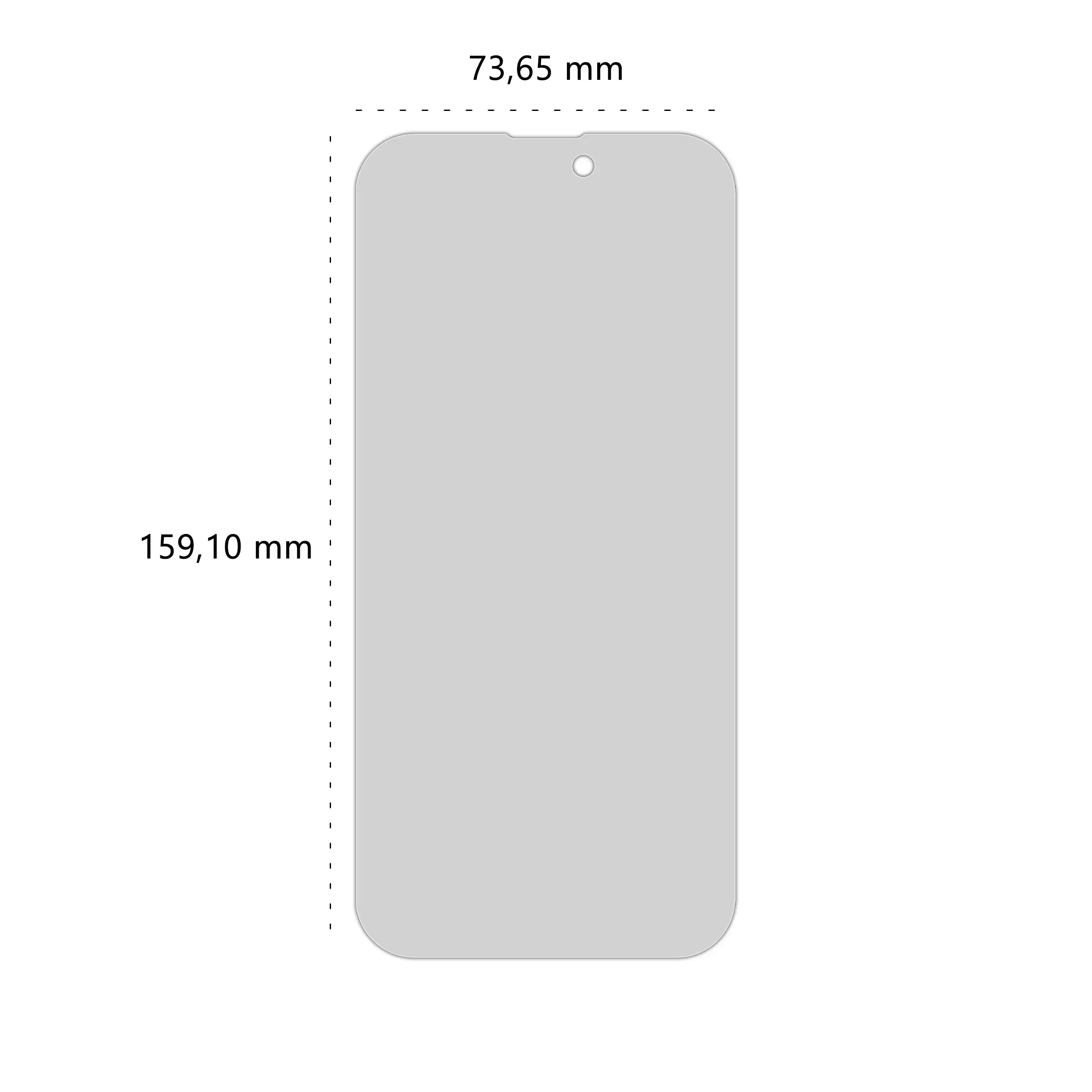 Wymiary prywatyzującego szkła hartowanego BananPrivacy marki Polski Banan do telefonu Apple iPhone 16 Pro Max