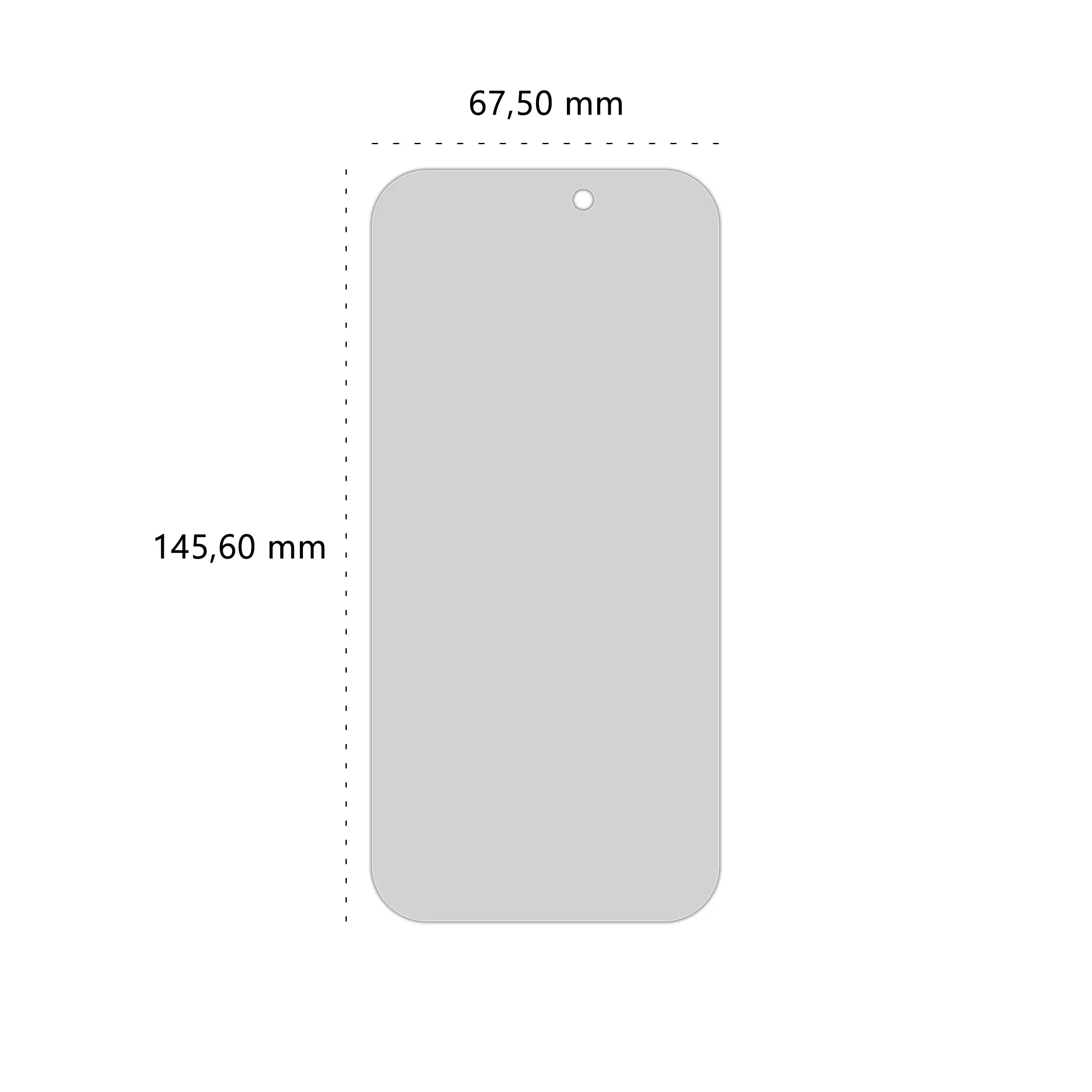 Wymiary prywatyzującego szkła hartowanego BananPrivacy marki Polski Banan do telefonu Apple iPhone 17 Pro