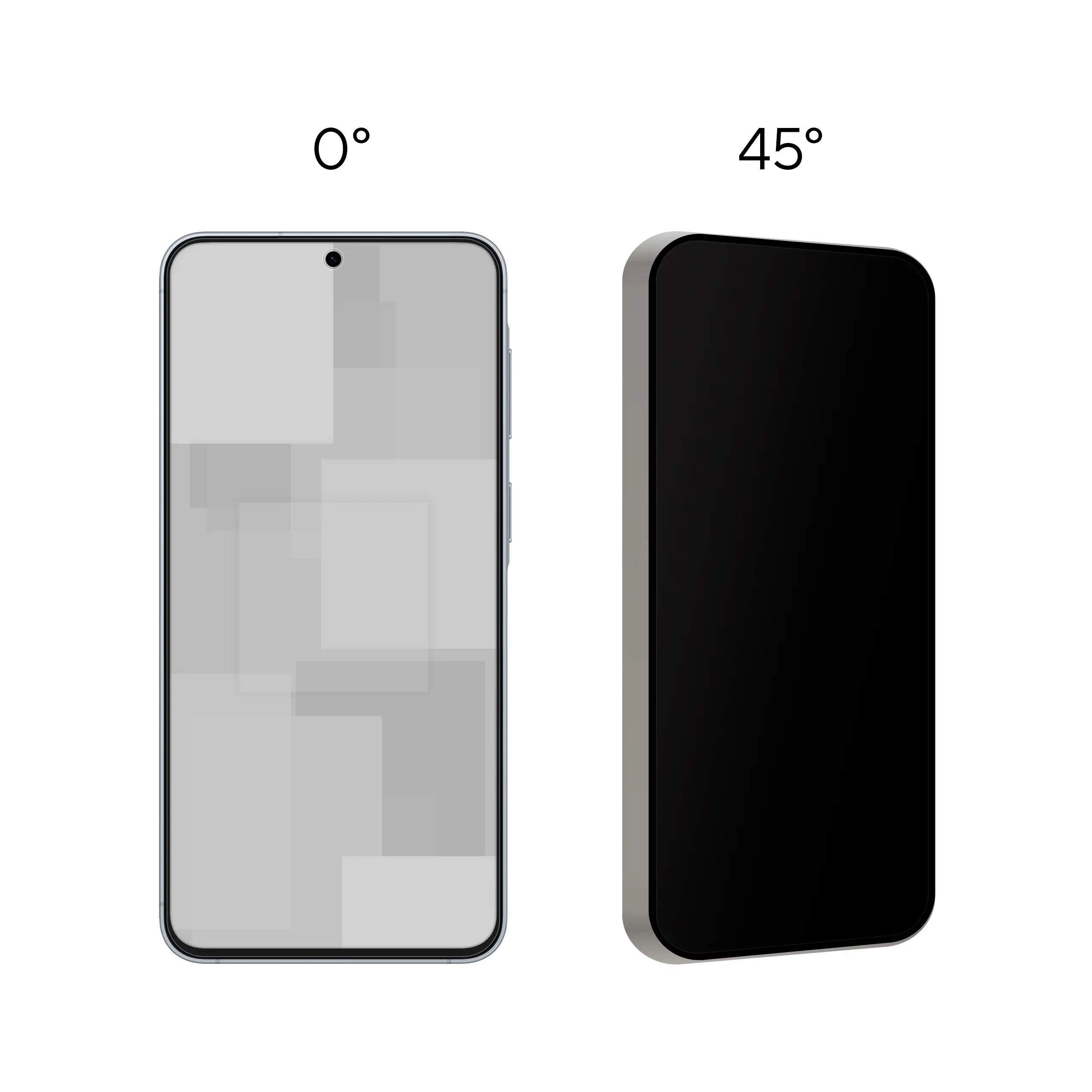 Prezentacja działania prywatyzującego szkła hartowanego BananPrivacy do telefonu Samsung Galaxy A57 5G - ochrona prywatności