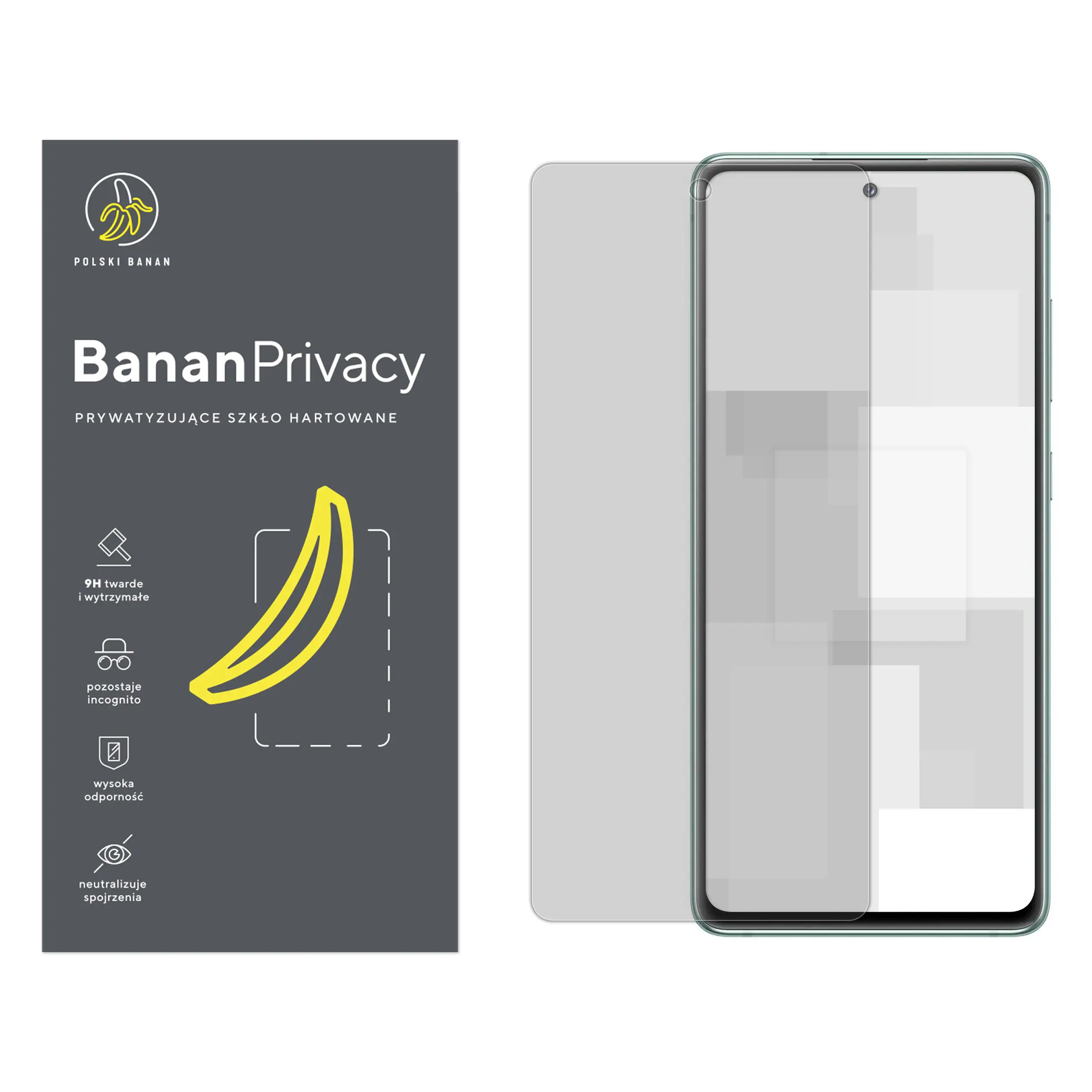 Szkło hartowane prywatyzujące Polski Banan BananPrivacy do Samsung Galaxy S20 FE