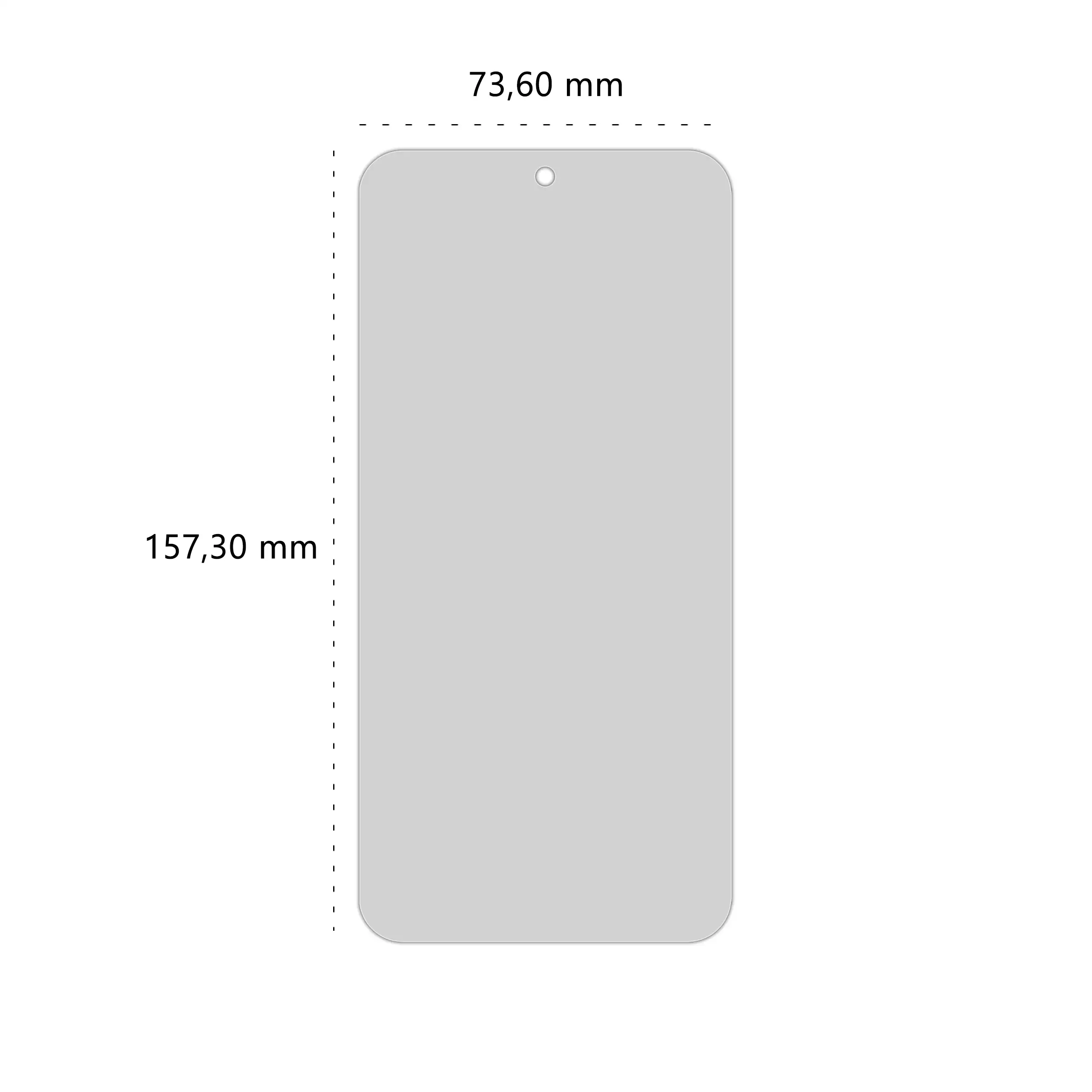 Wymiary prywatyzującego szkła hartowanego BananPrivacy marki Polski Banan do telefonu Samsung Galaxy S24 FE
