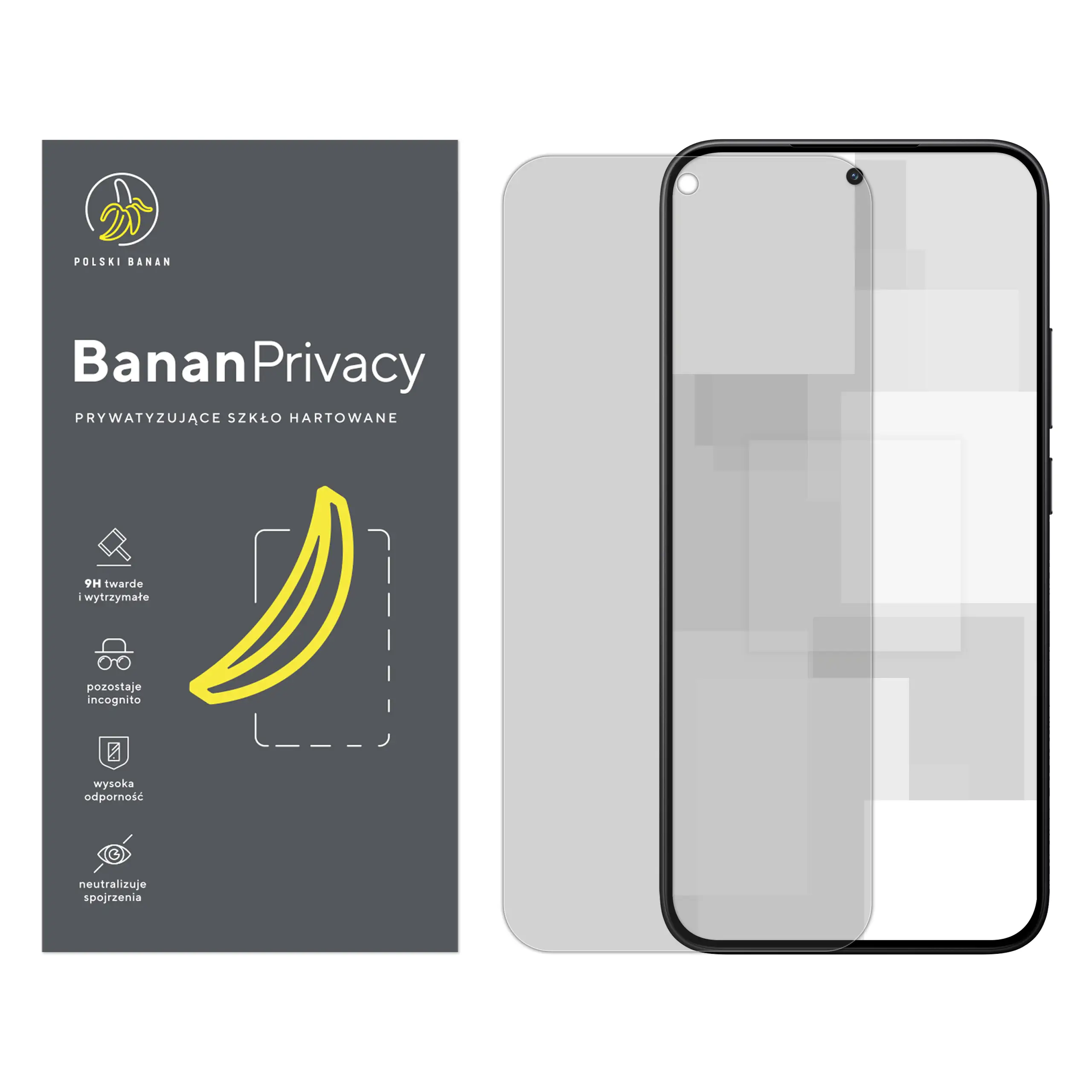 Szkło hartowane prywatyzujące Polski Banan BananPrivacy do Xiaomi 15T
