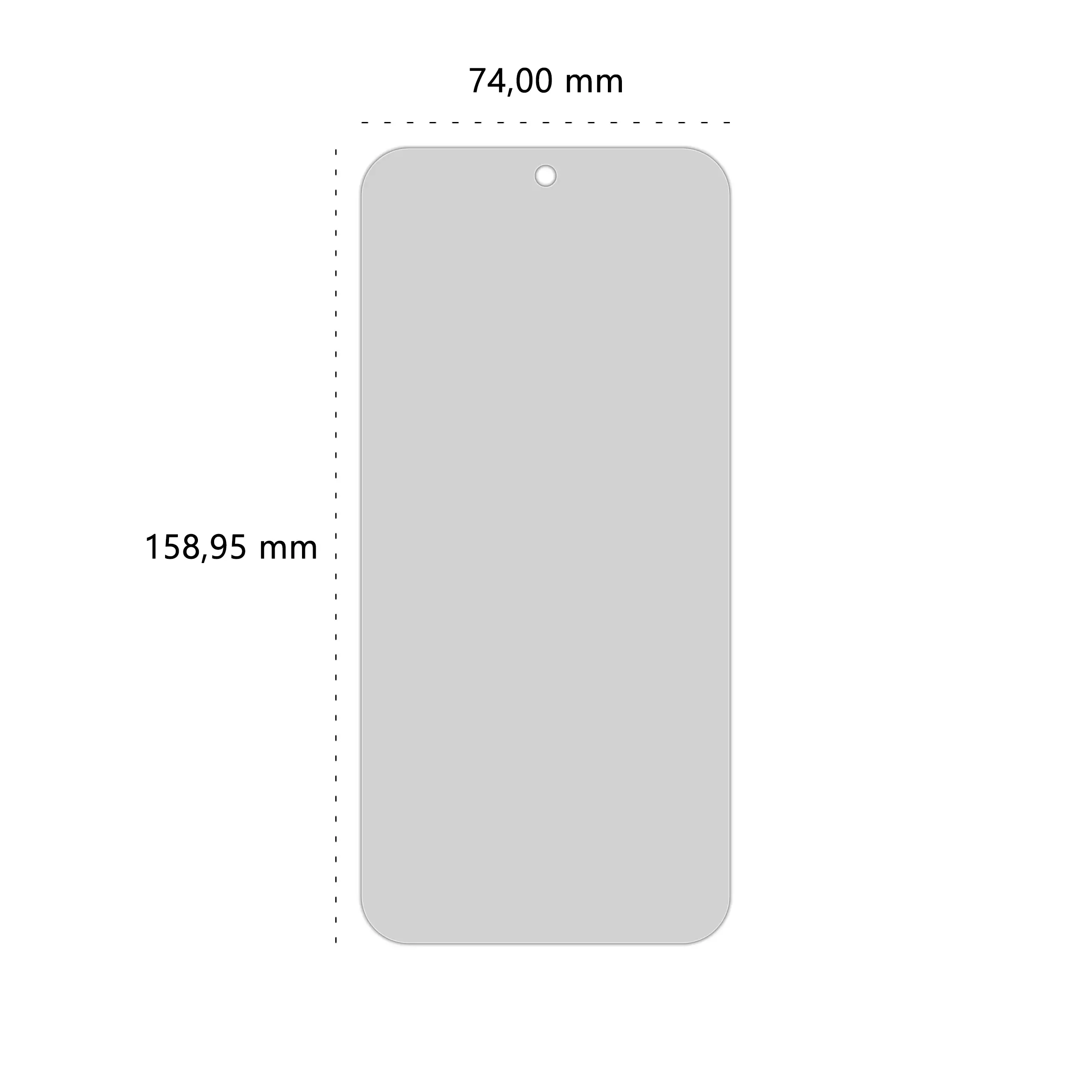 Wymiary prywatyzującego szkła hartowanego BananPrivacy marki Polski Banan do telefonu Xiaomi 15T Pro