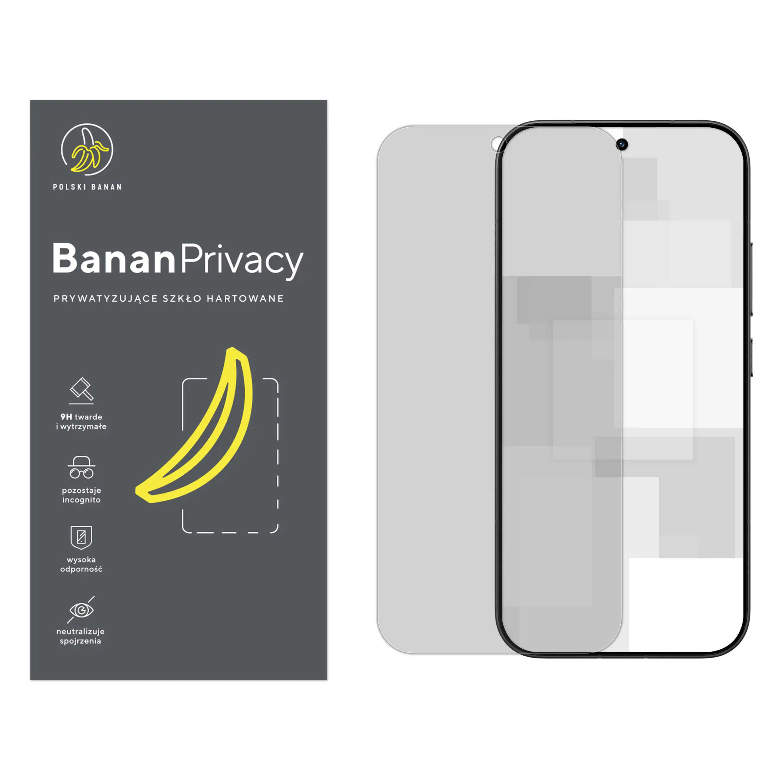 Szkło hartowane prywatyzujące Polski Banan BananPrivacy do Xiaomi 17 5G