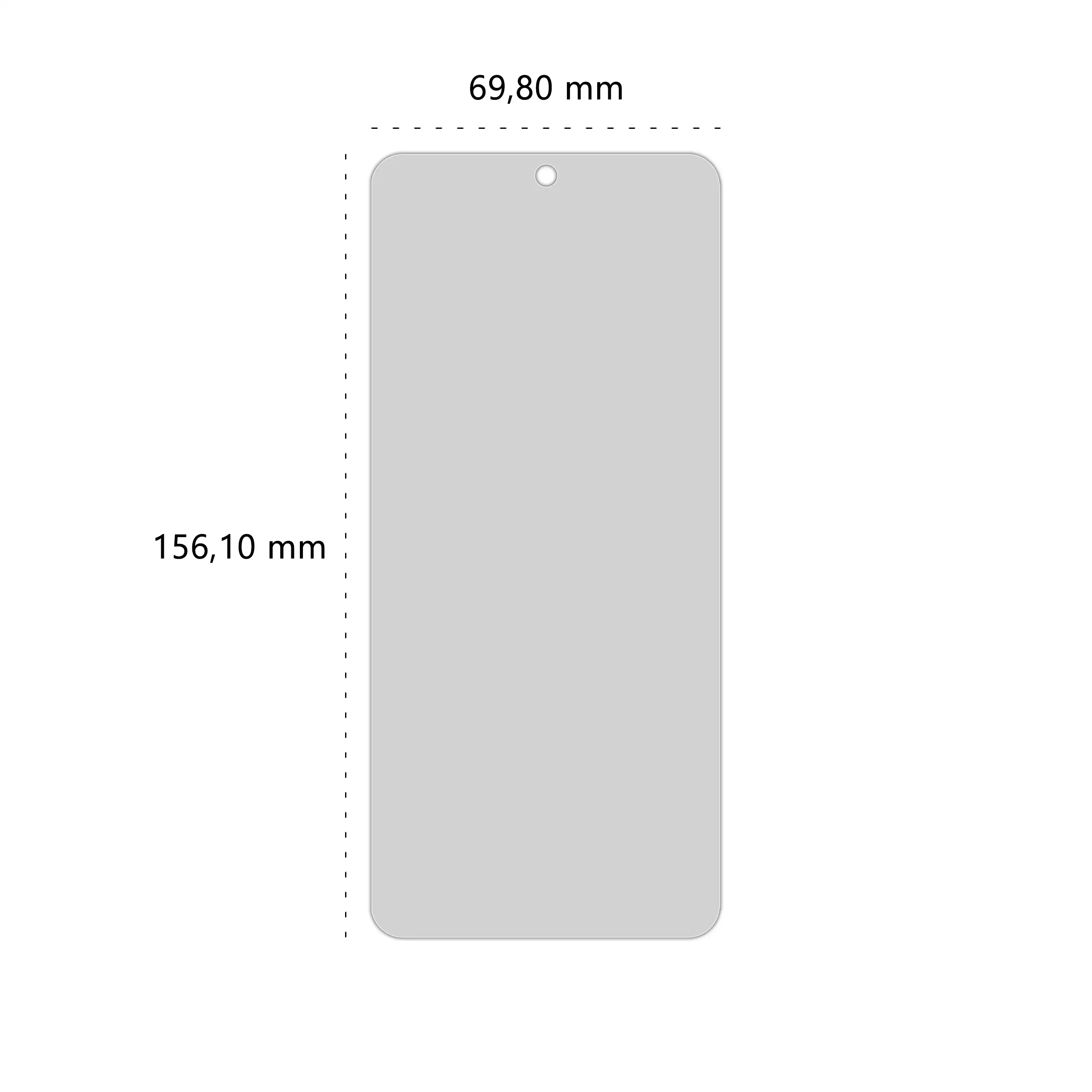 Wymiary prywatyzującego szkła hartowanego BananPrivacy marki Polski Banan do telefonu Xiaomi POCO X7 Pro 5G