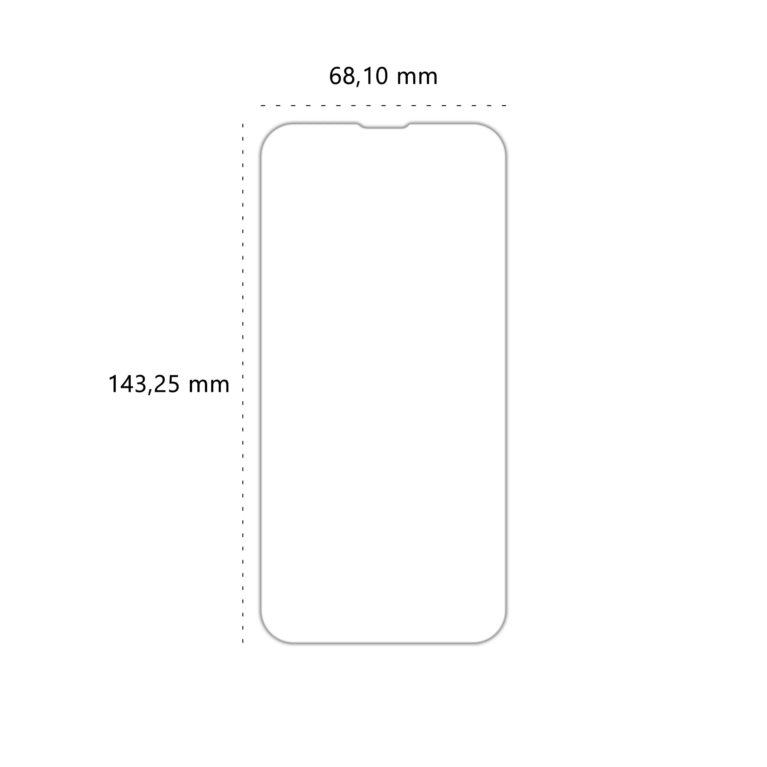 Wymiary szkła hartowanego Polski Banan BananShield do telefonu Apple iPhone 16e