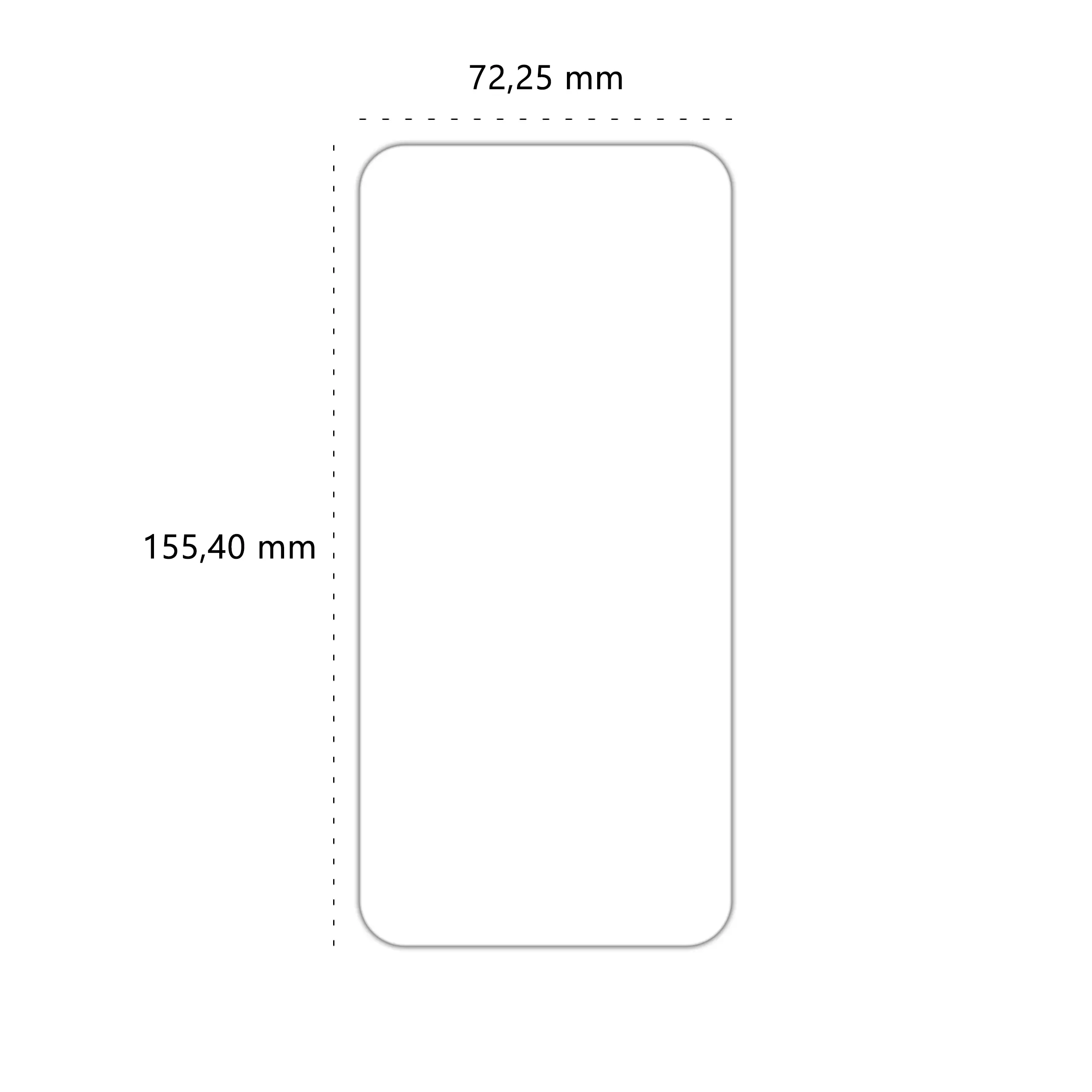 Wymiary szkła hartowanego Polski Banan BananShield do telefonu Apple iPhone 16 Plus