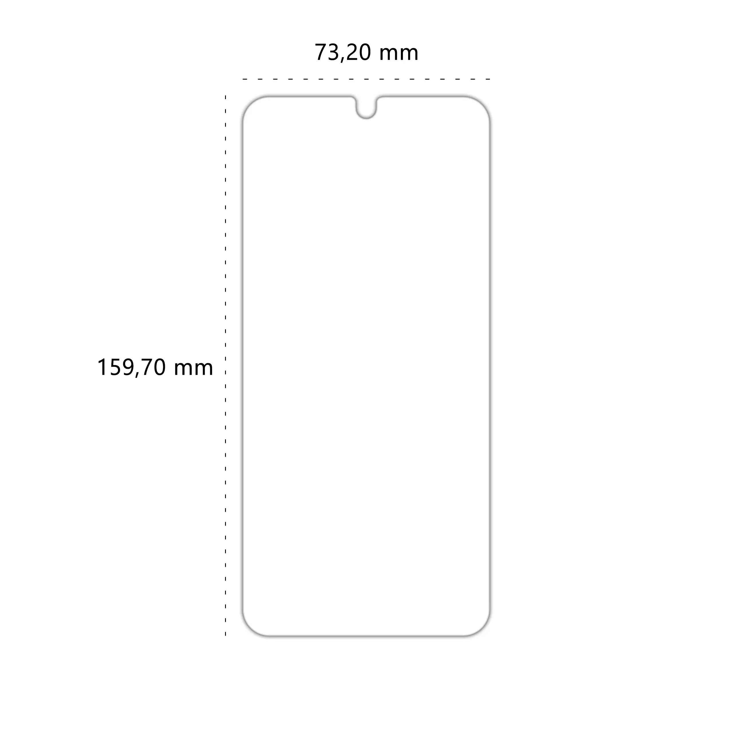 Wymiary szkła hartowanego Polski Banan BananShield do telefonu Samsung Galaxy A17 / A17 5G
