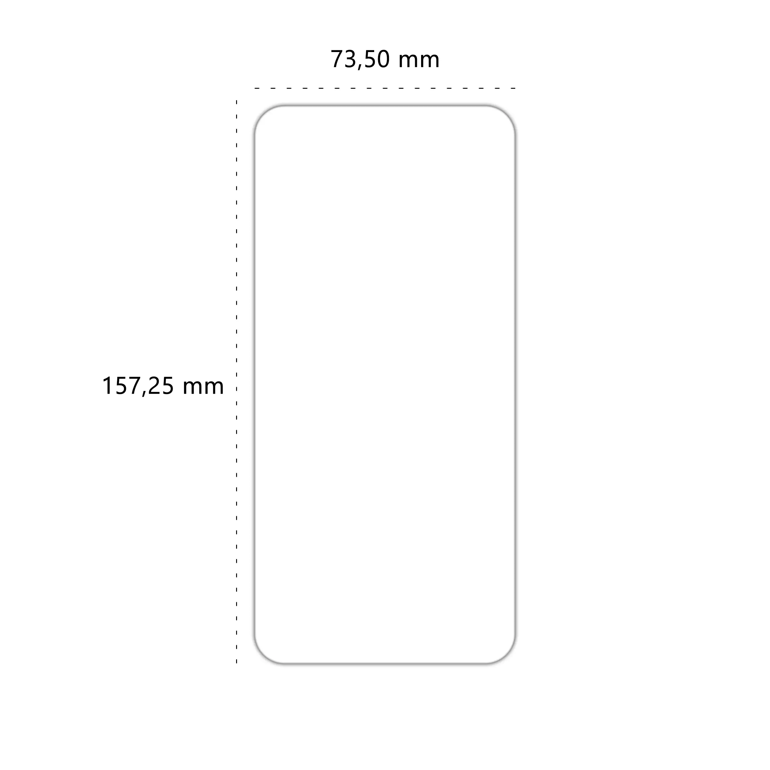 Wymiary szkła hartowanego Polski Banan BananShield do telefonu Samsung Galaxy A55 5G