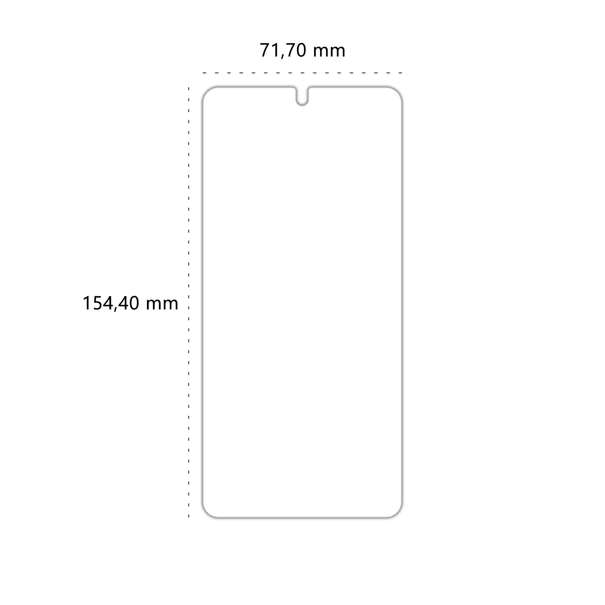 Wymiary szkła hartowanego Polski Banan BananShield do telefonu Samsung Galaxy S25 Edge