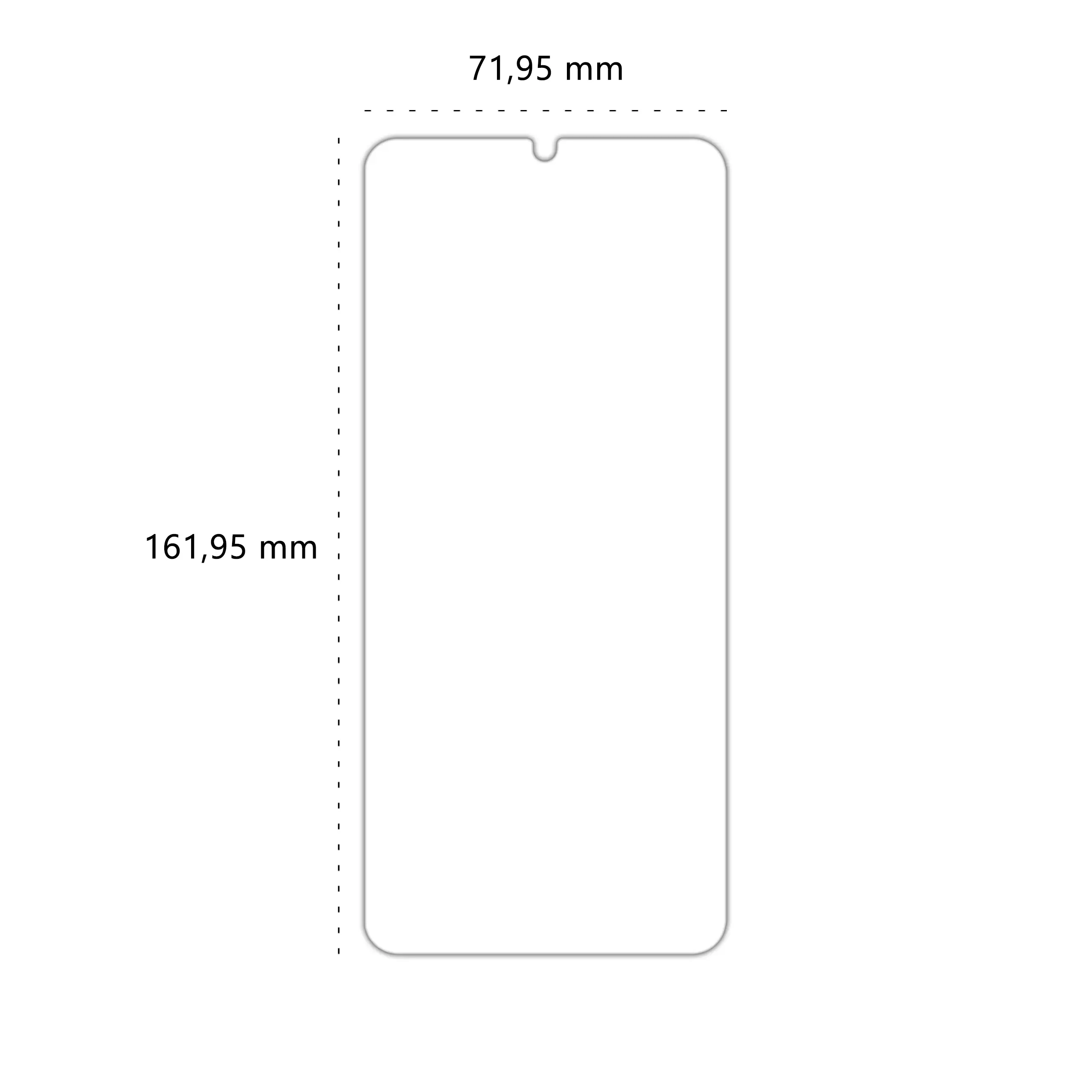 Wymiary szkła hartowanego Polski Banan BananShield do telefonu Xiaomi Redmi 13C