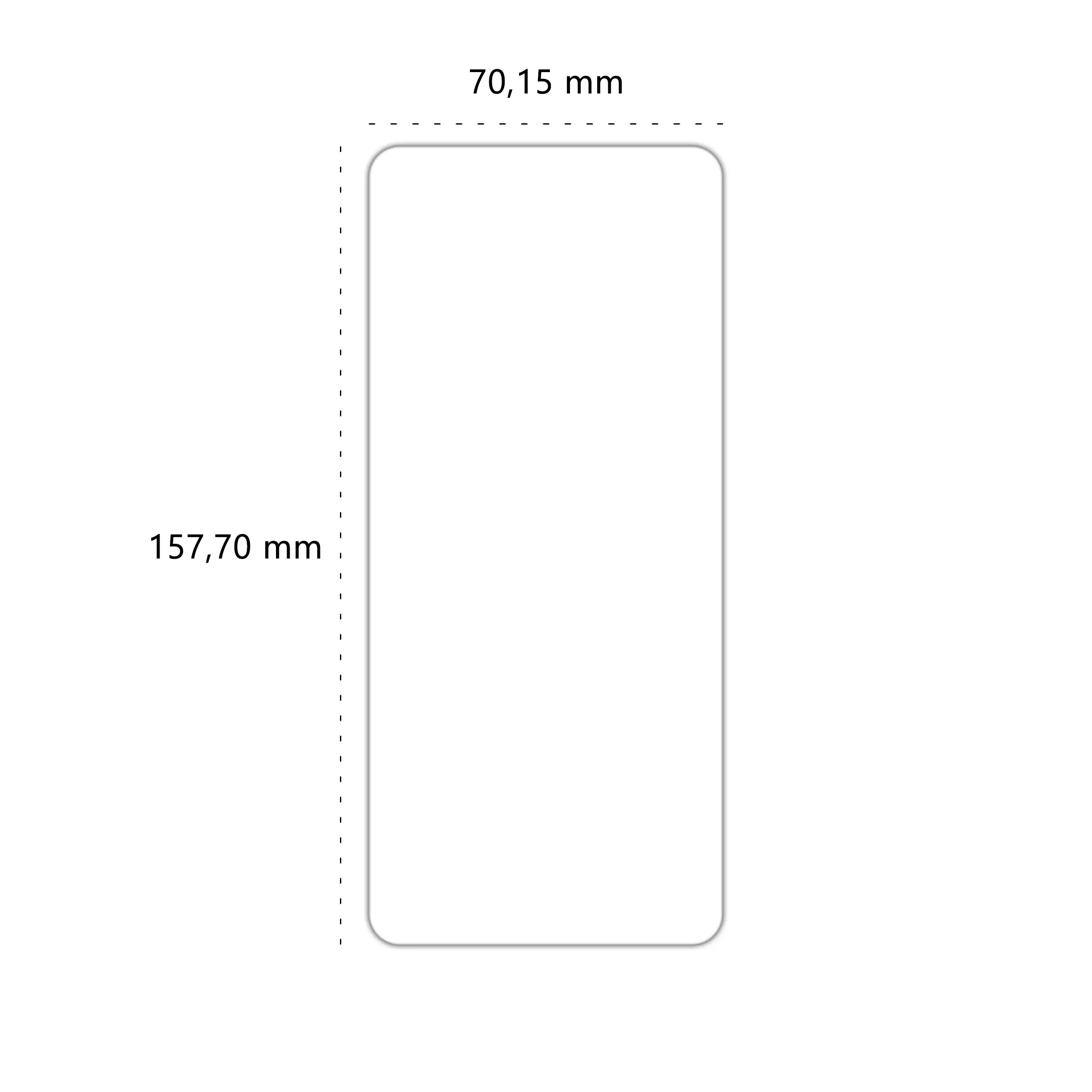 Wymiary szkła hartowanego Polski Banan BananShield do telefonu Xiaomi Redmi Note 14 5G